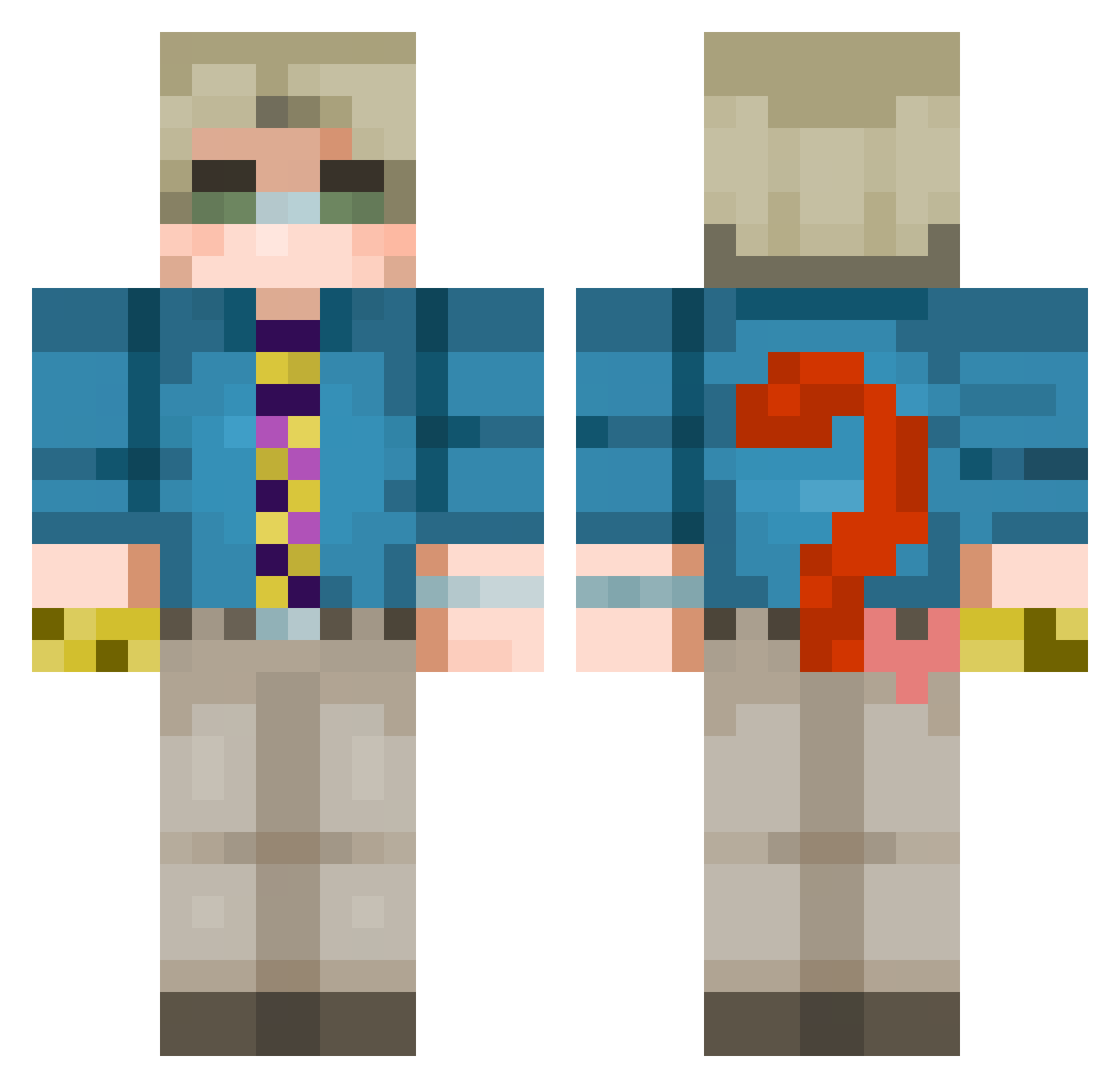 GabieGa1221 Minecraft skin, front and back view