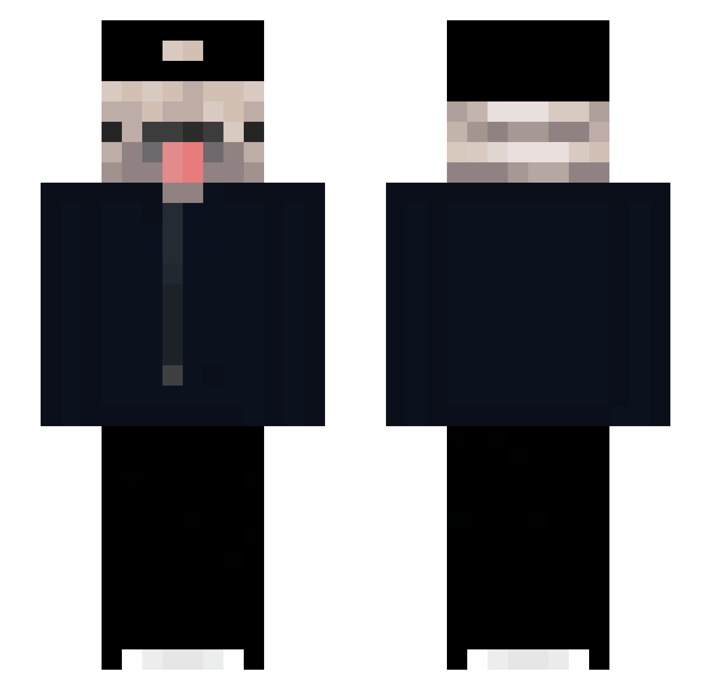 DoggyDtap Minecraft skin, front and back view