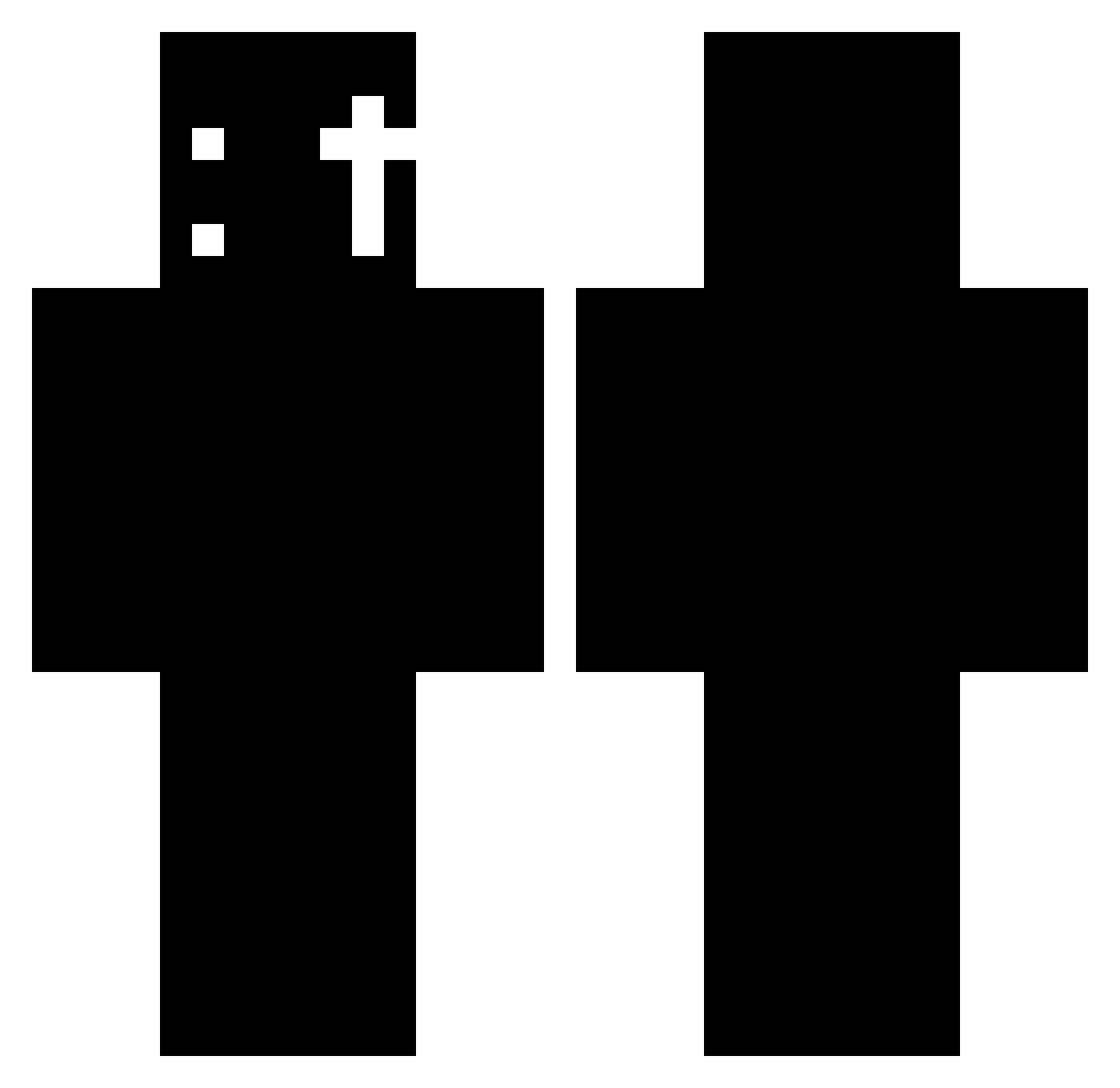 ShadowsCasting Minecraft skin, front and back view