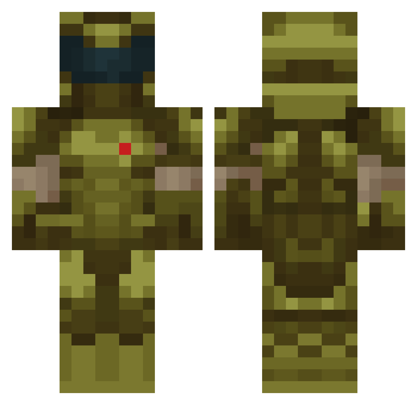 PappaSmoof Minecraft skin, front and back view