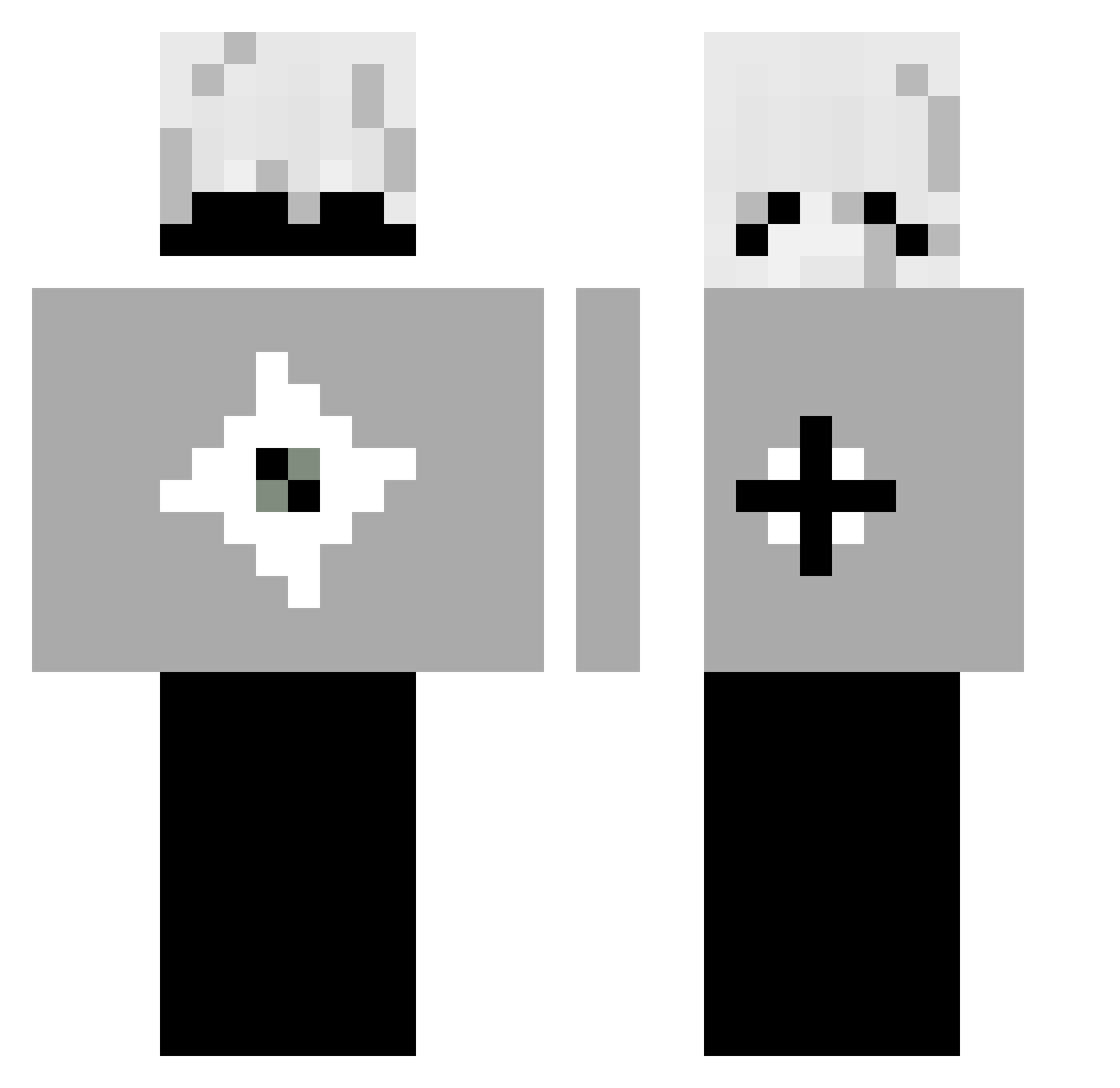 ELPUKOMC Minecraft skin, front and back view