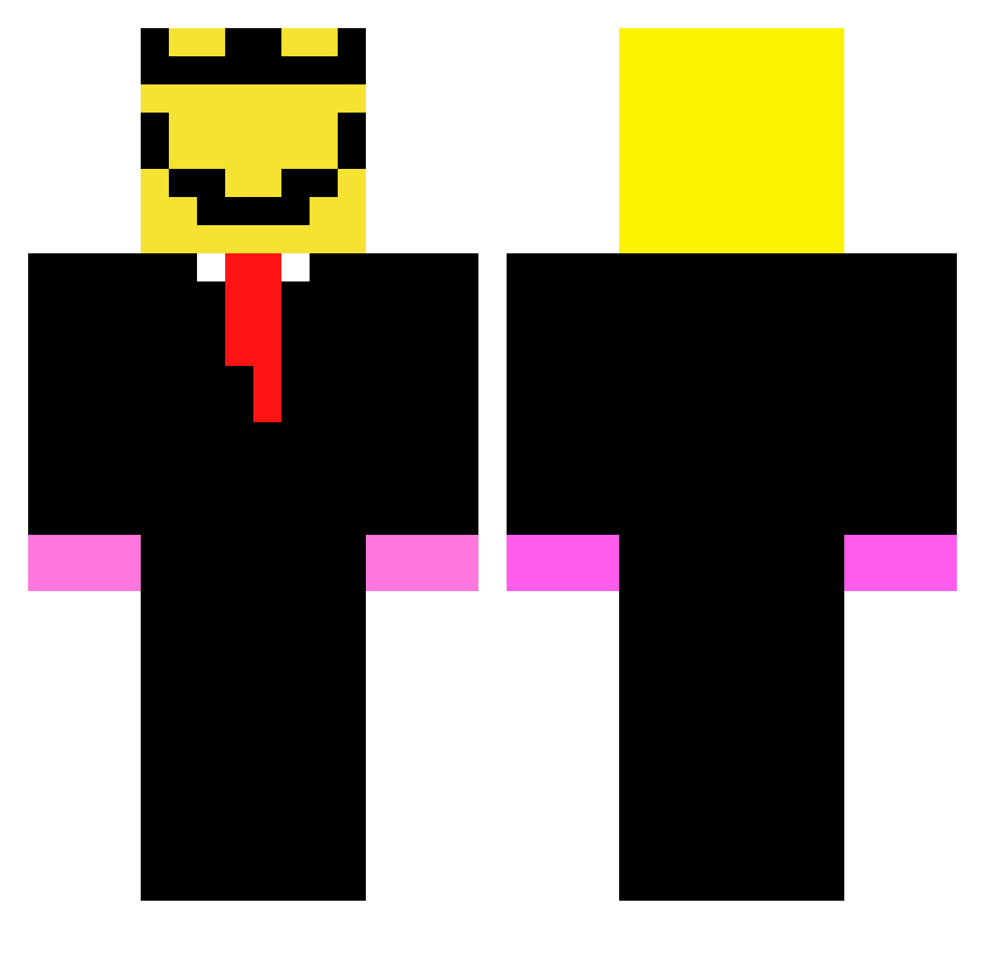 XovraMC Minecraft skin, front and back view