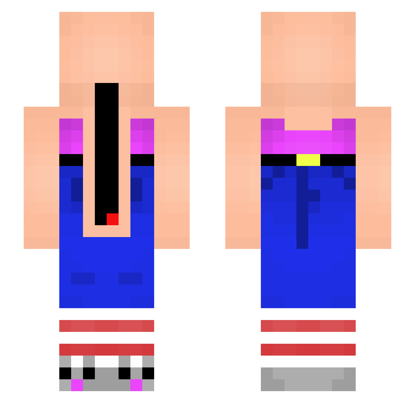 Gayleen Minecraft skin, front and back view