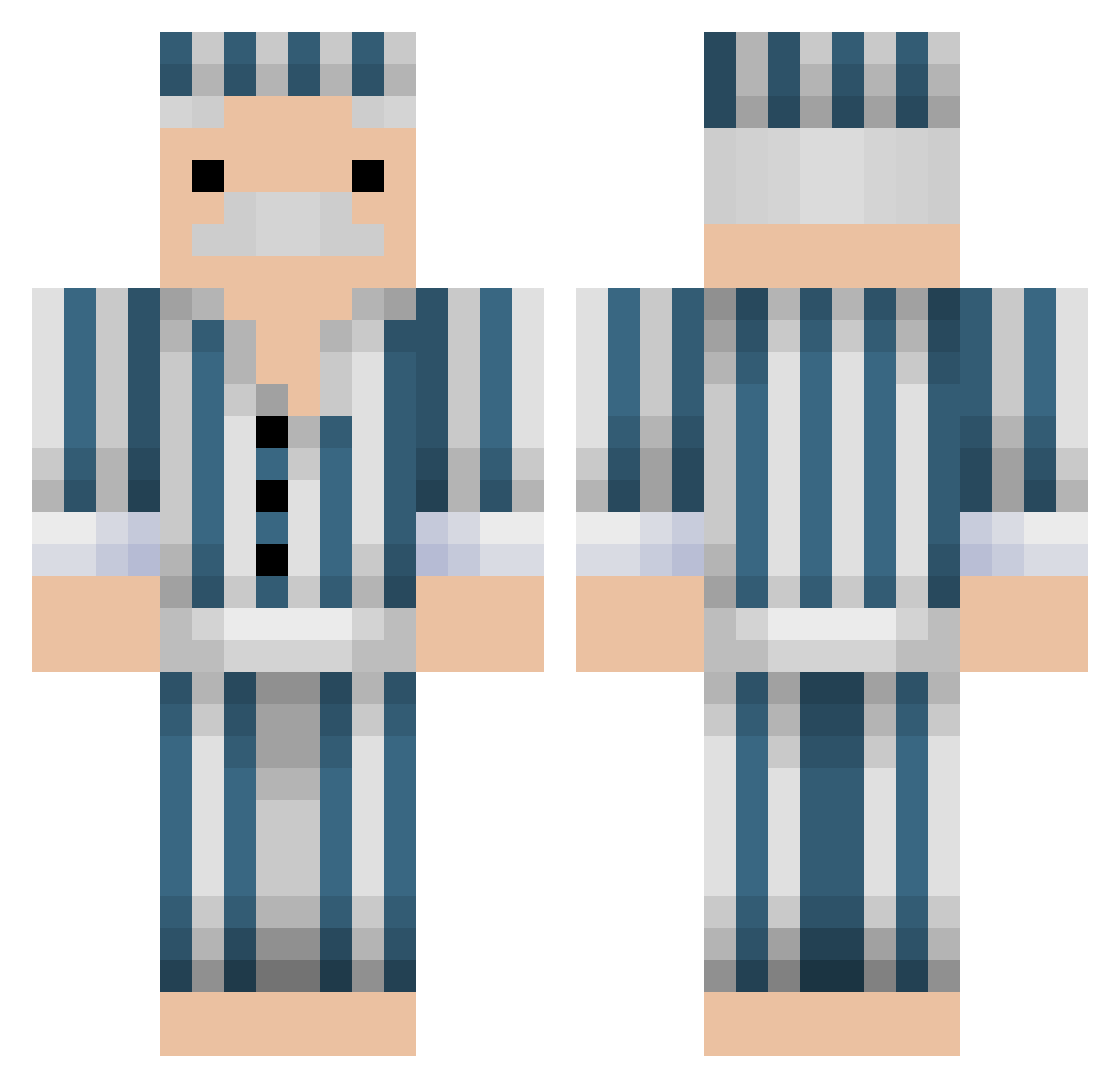 MattonellaBella Minecraft skin, front and back view