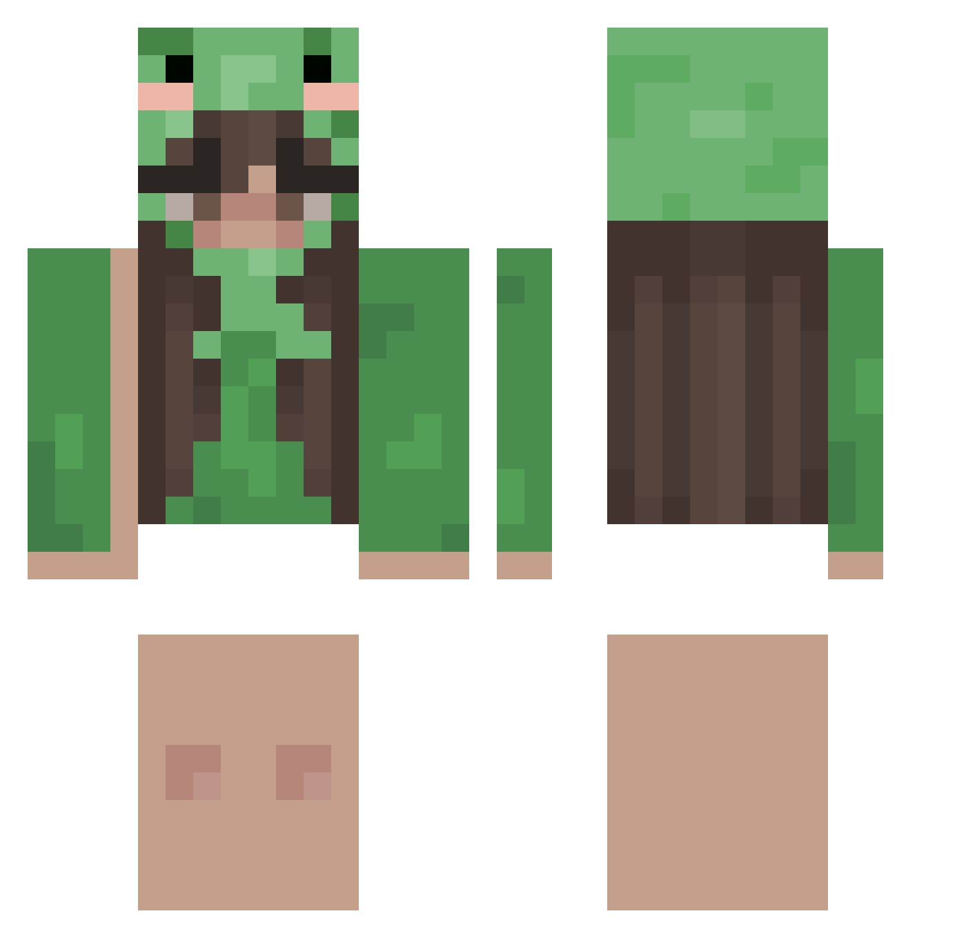 SzklankaRuchanka Minecraft skin, front and back view