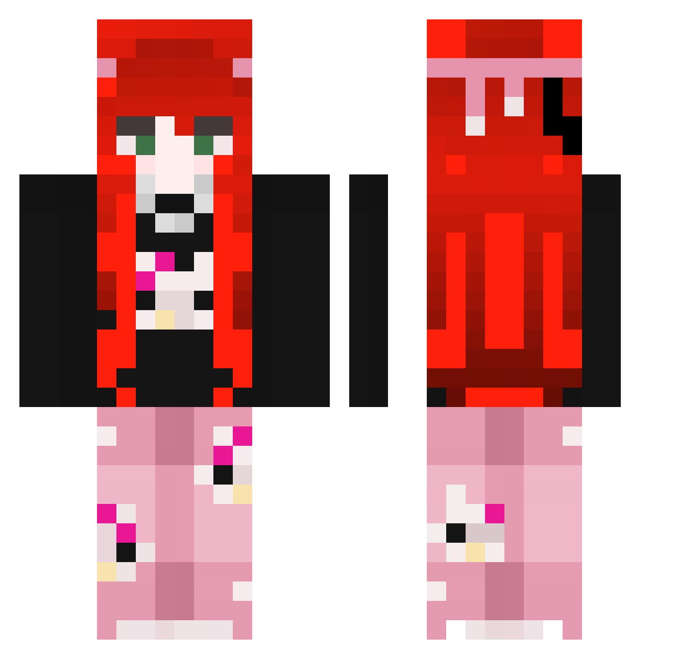 StarlightStoner Minecraft skin, front and back view
