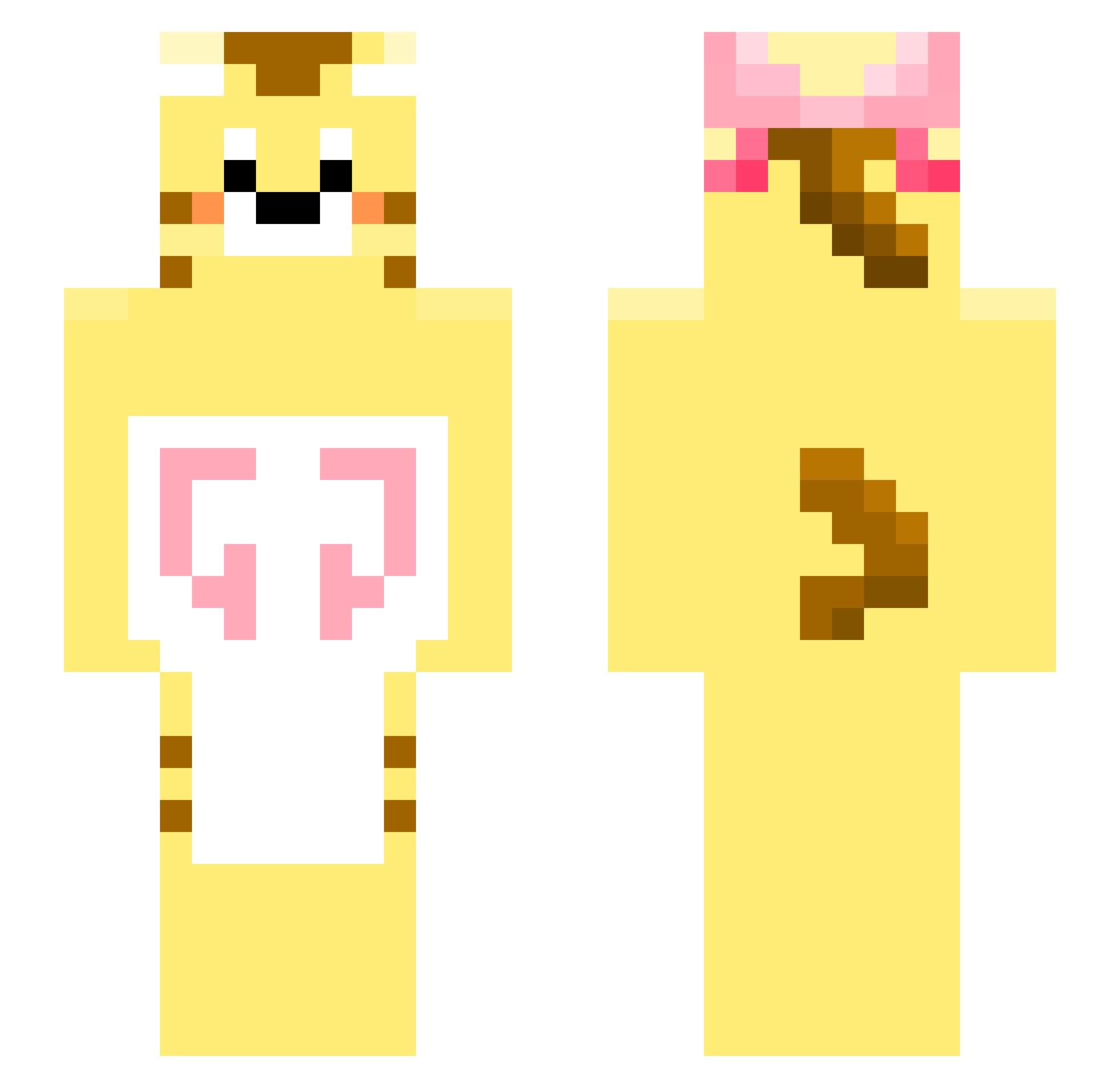 hyechu Minecraft skin, front and back view