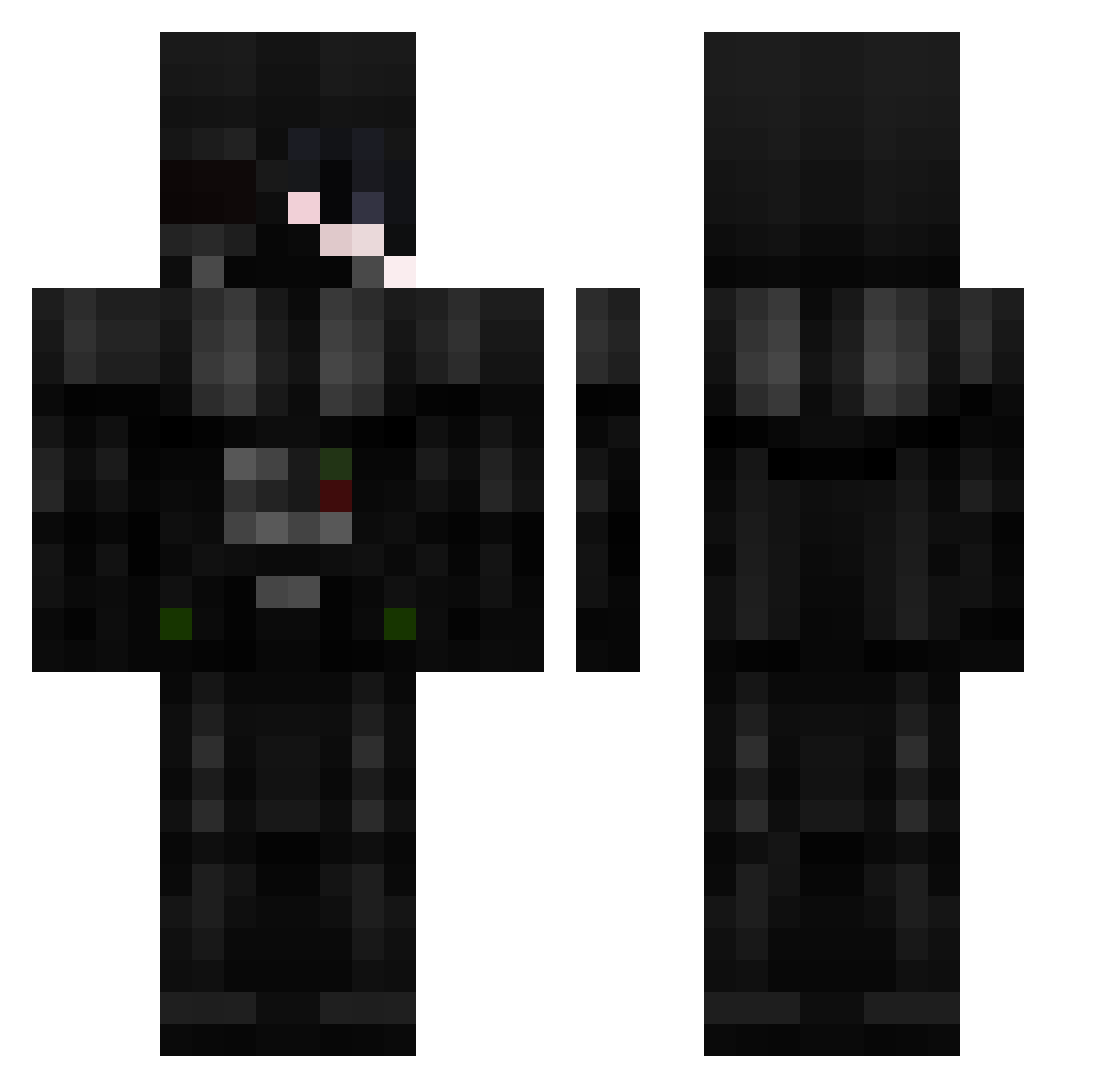 Seppelhutkorni Minecraft skin, front and back view