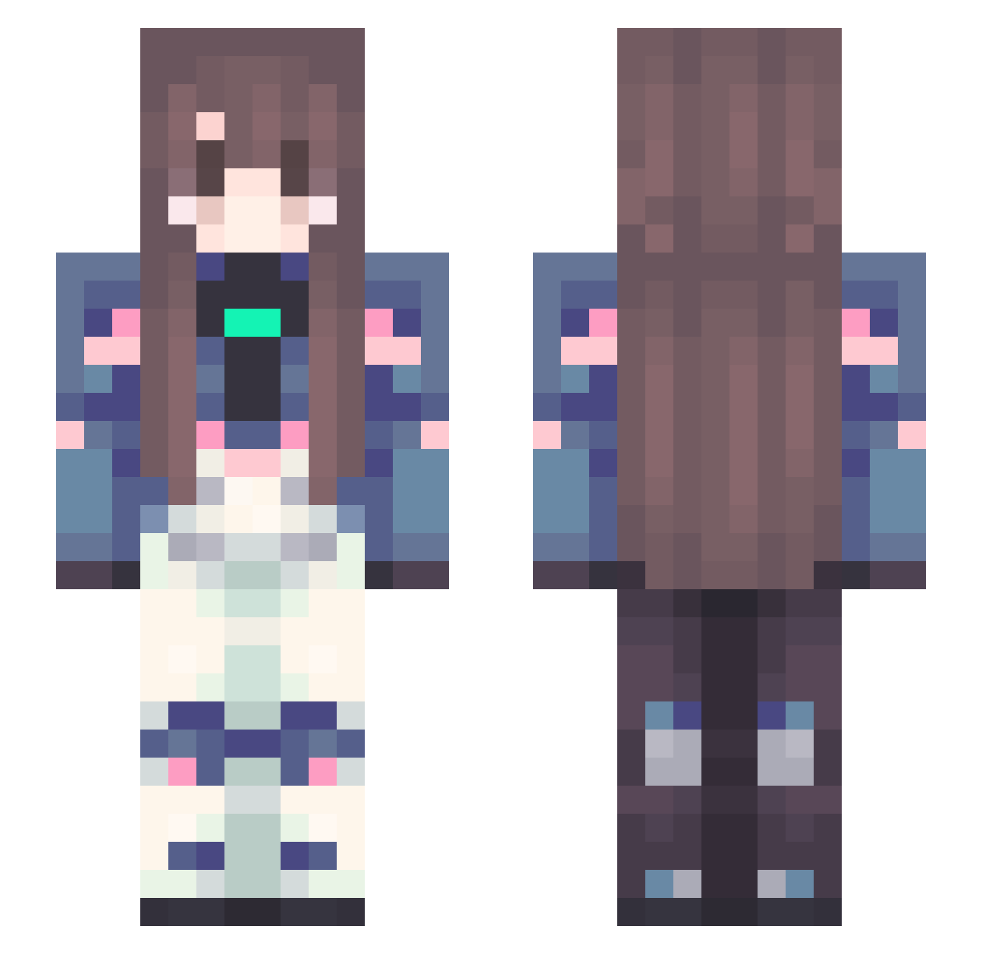 Sovio Minecraft skin, front and back view