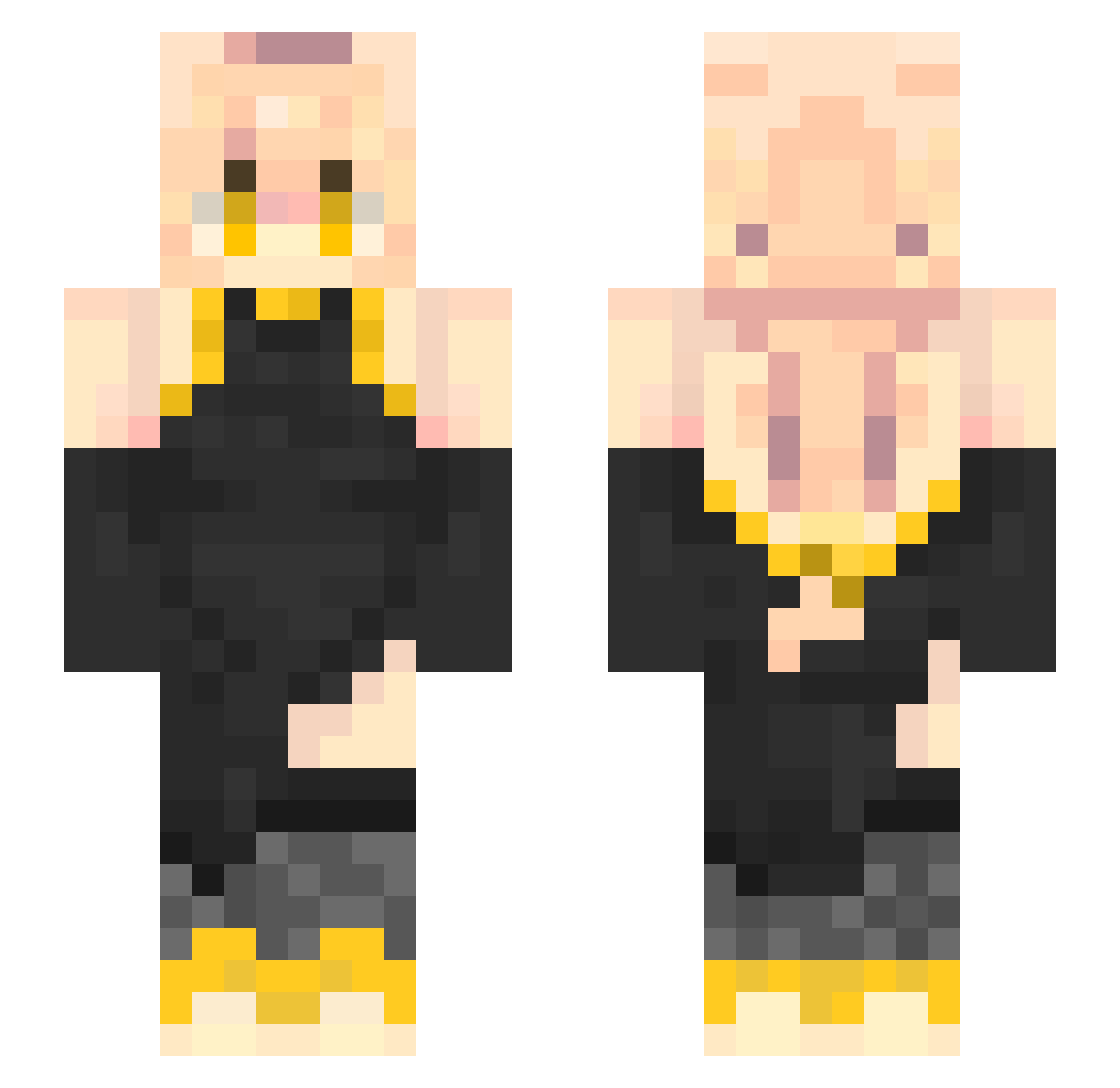 Mirche Minecraft skin, front and back view