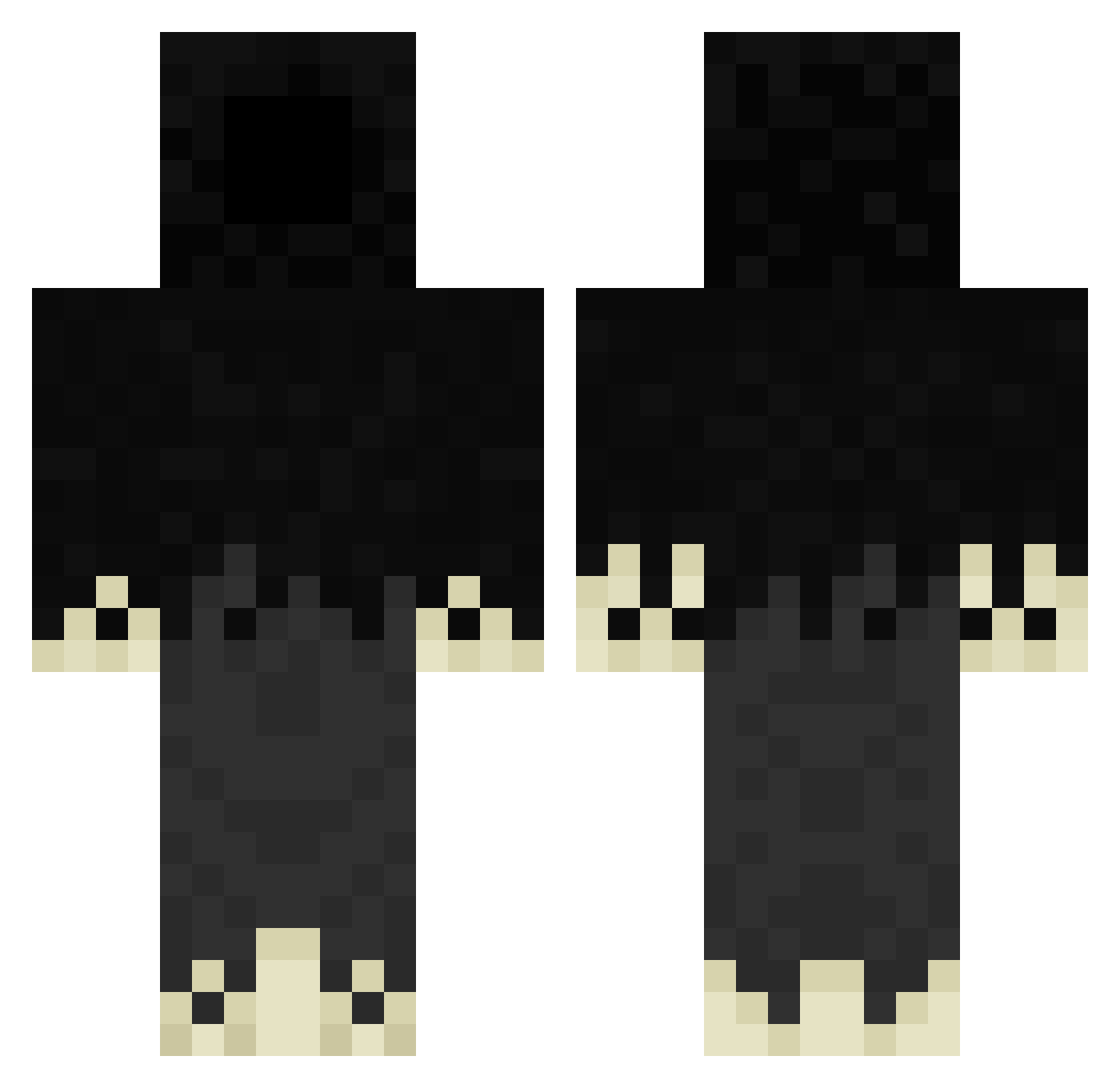 StevayneThePain Minecraft skin, front and back view