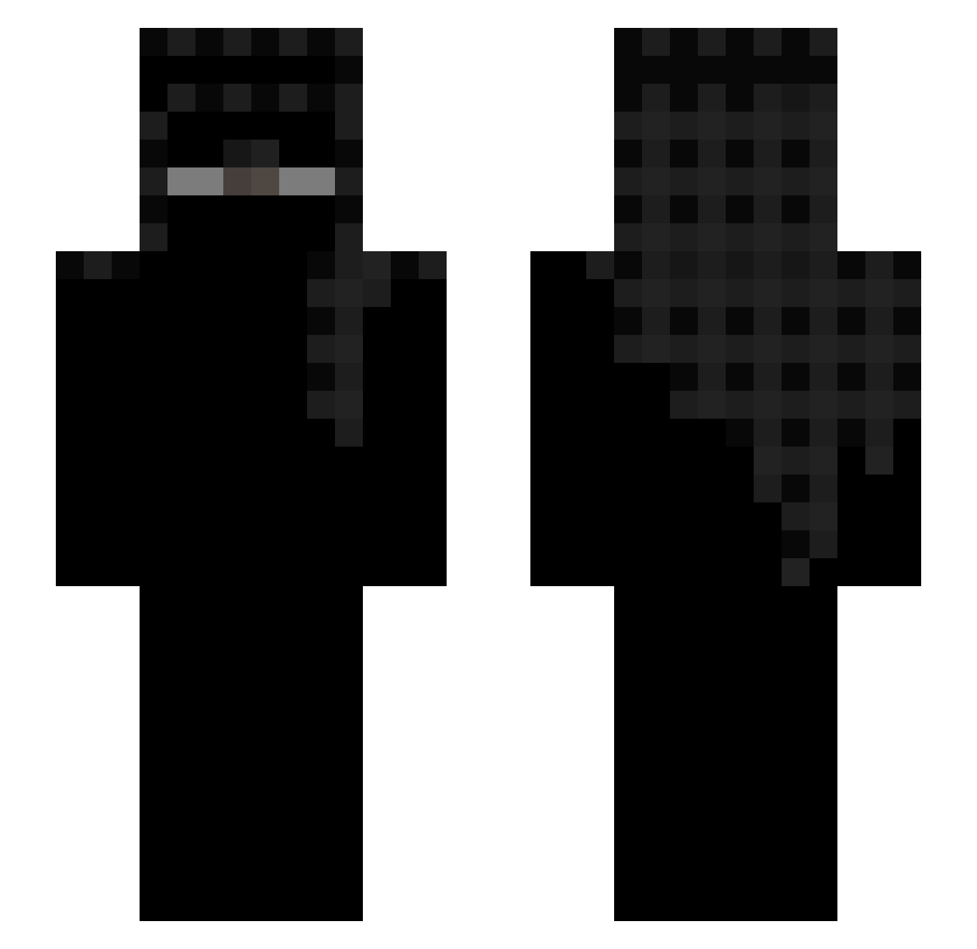 Verixly Minecraft skin, front and back view