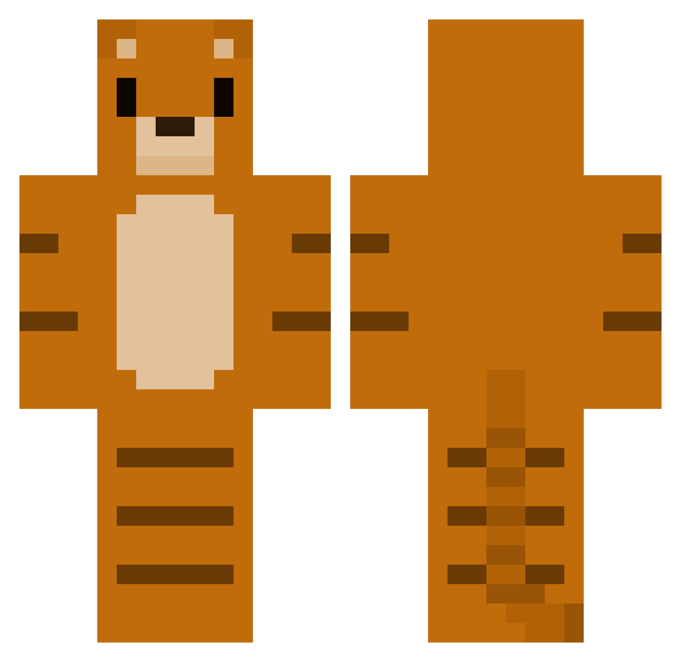 KozayKun Minecraft skin, front and back view
