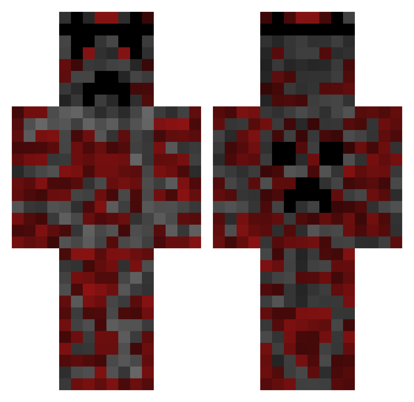 tsakgman Minecraft skin, front and back view