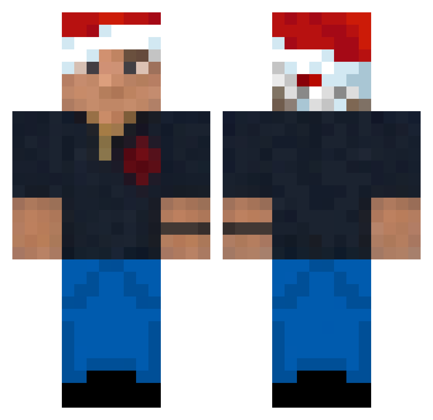 Tism66 Minecraft skin, front and back view