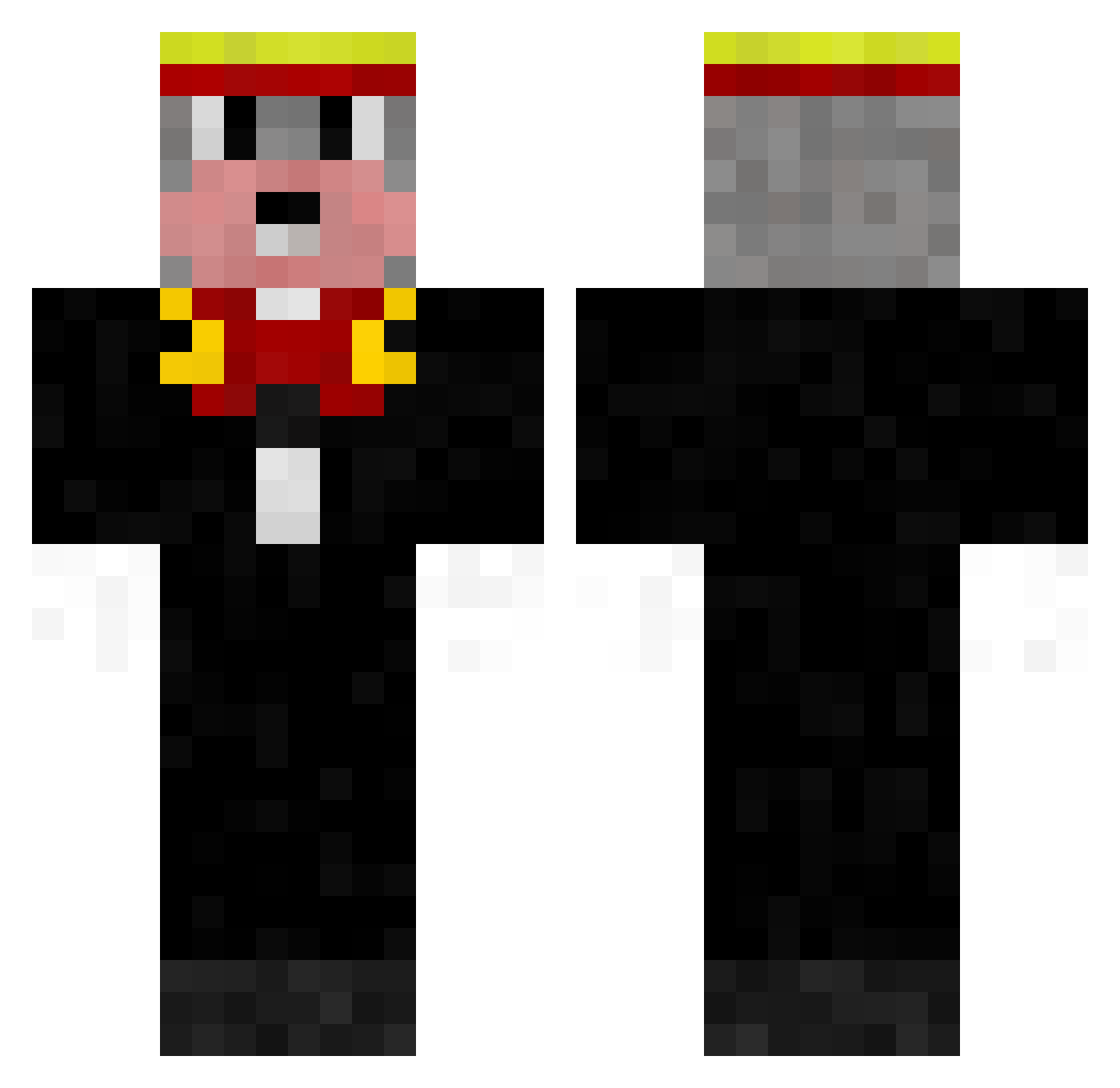 mr_chuck_e Minecraft skin, front and back view