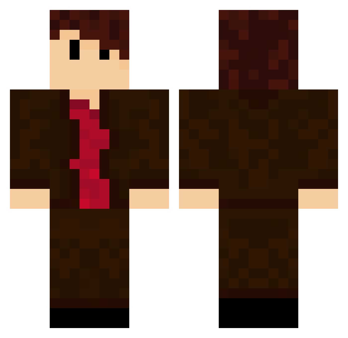 Tranky Minecraft skin, front and back view