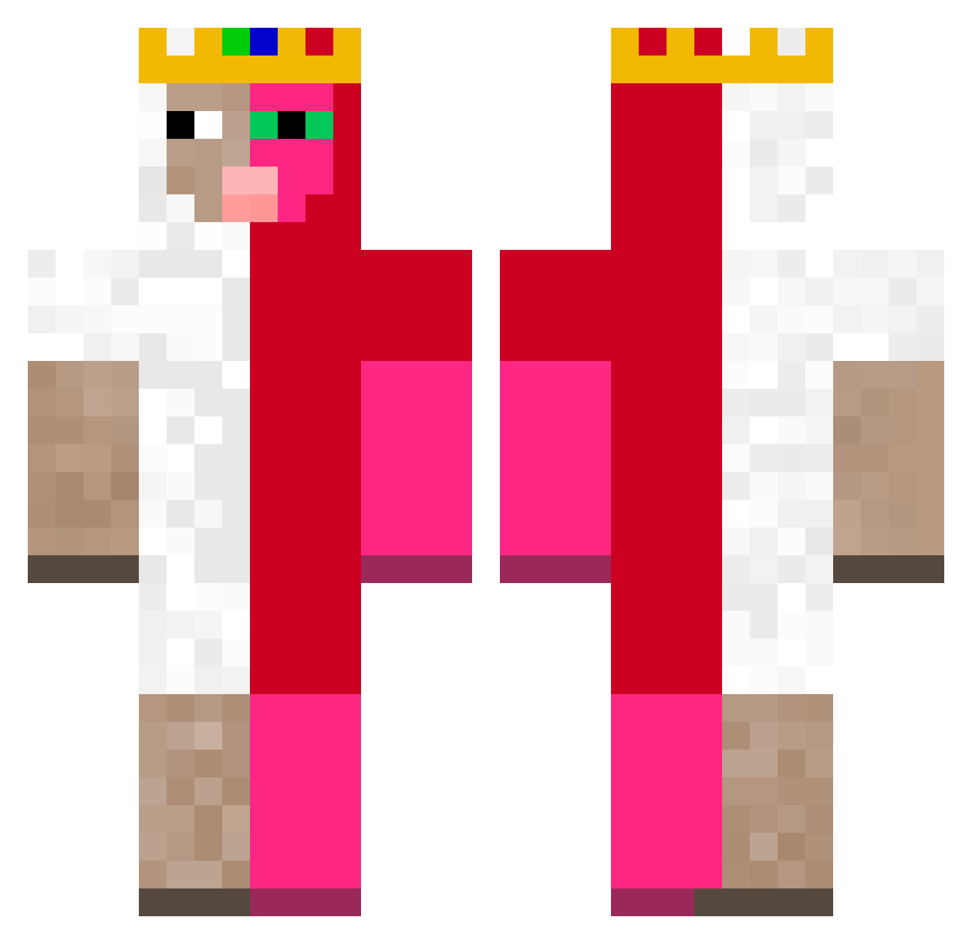chief_bb8 Minecraft skin, front and back view