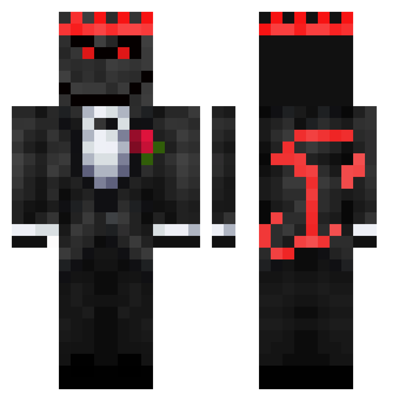 Sorryyman Minecraft skin, front and back view