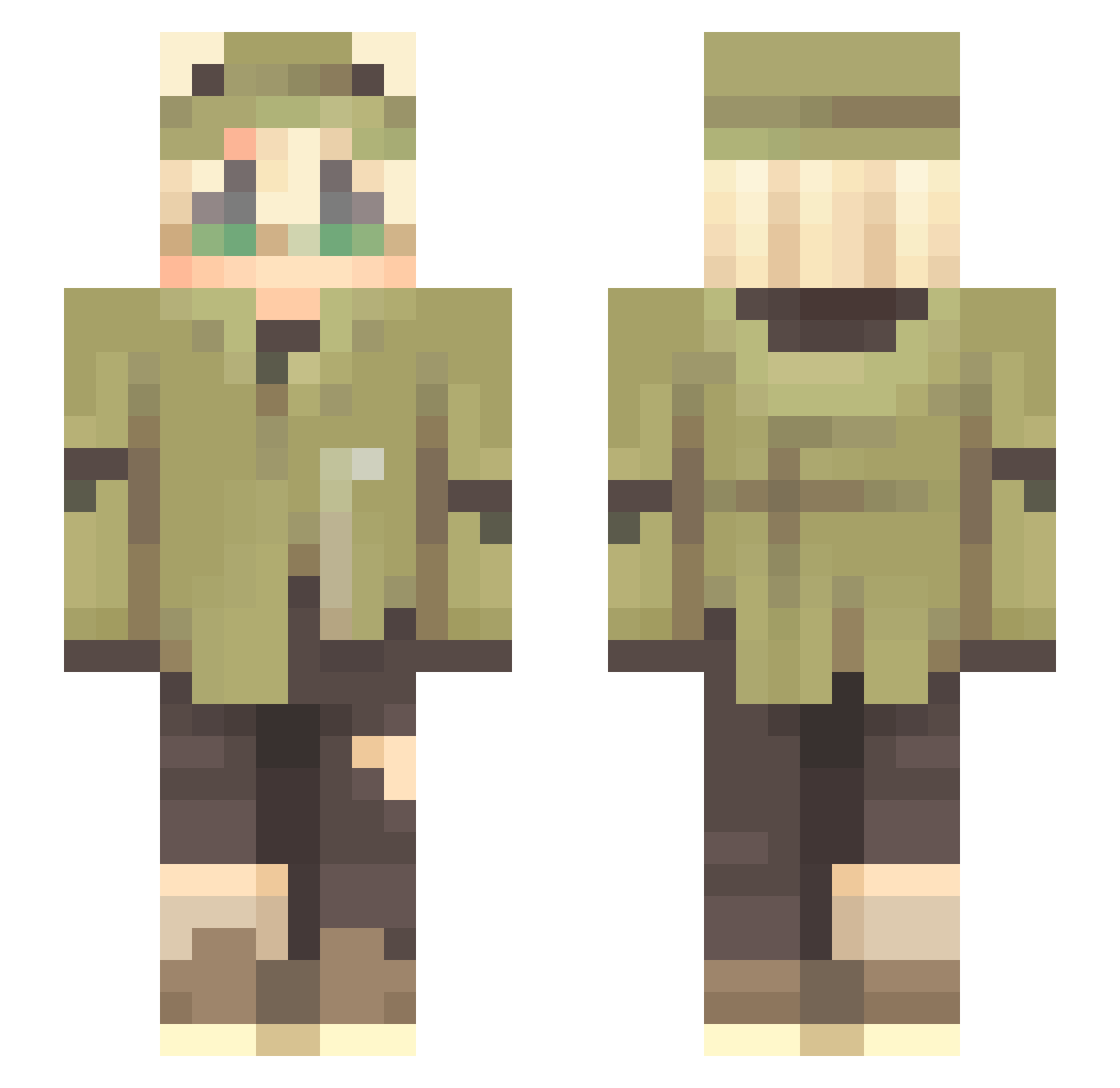 Alessa007 Minecraft skin, front and back view