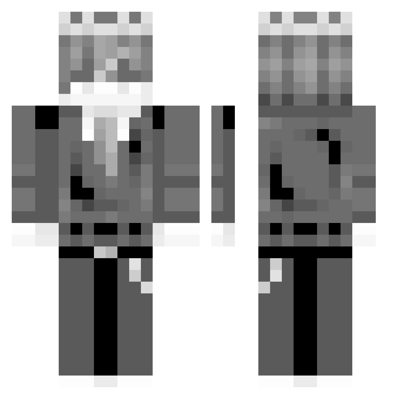 ToKee7 Minecraft skin, front and back view