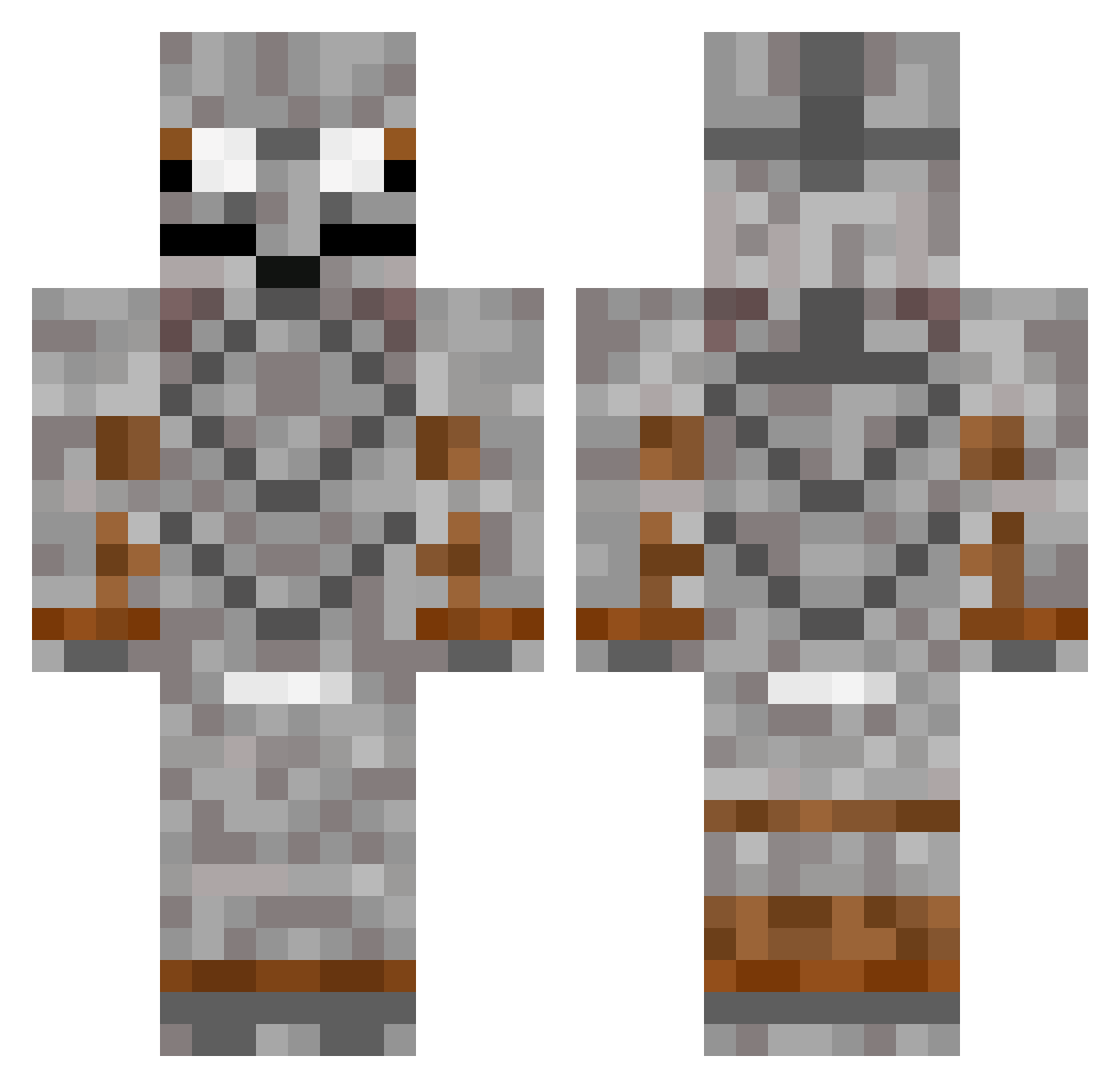 Bedrock10101010 Minecraft skin, front and back view