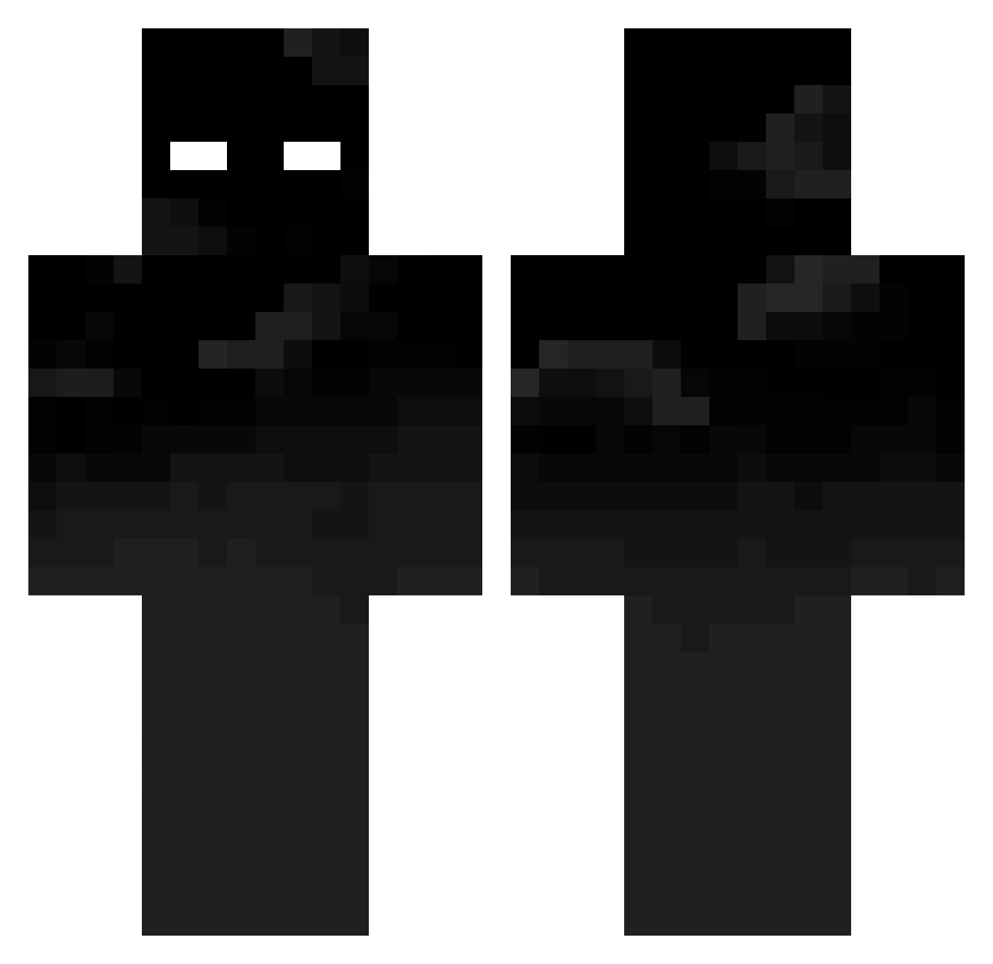 xehji Minecraft skin, front and back view