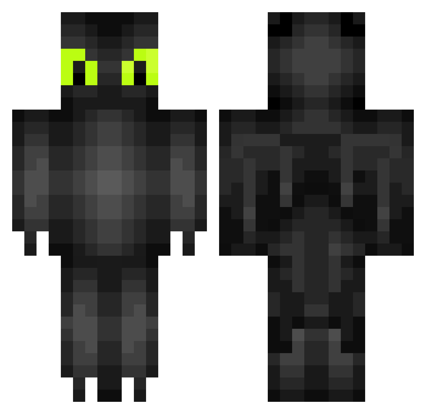Gaylene Minecraft skin, front and back view