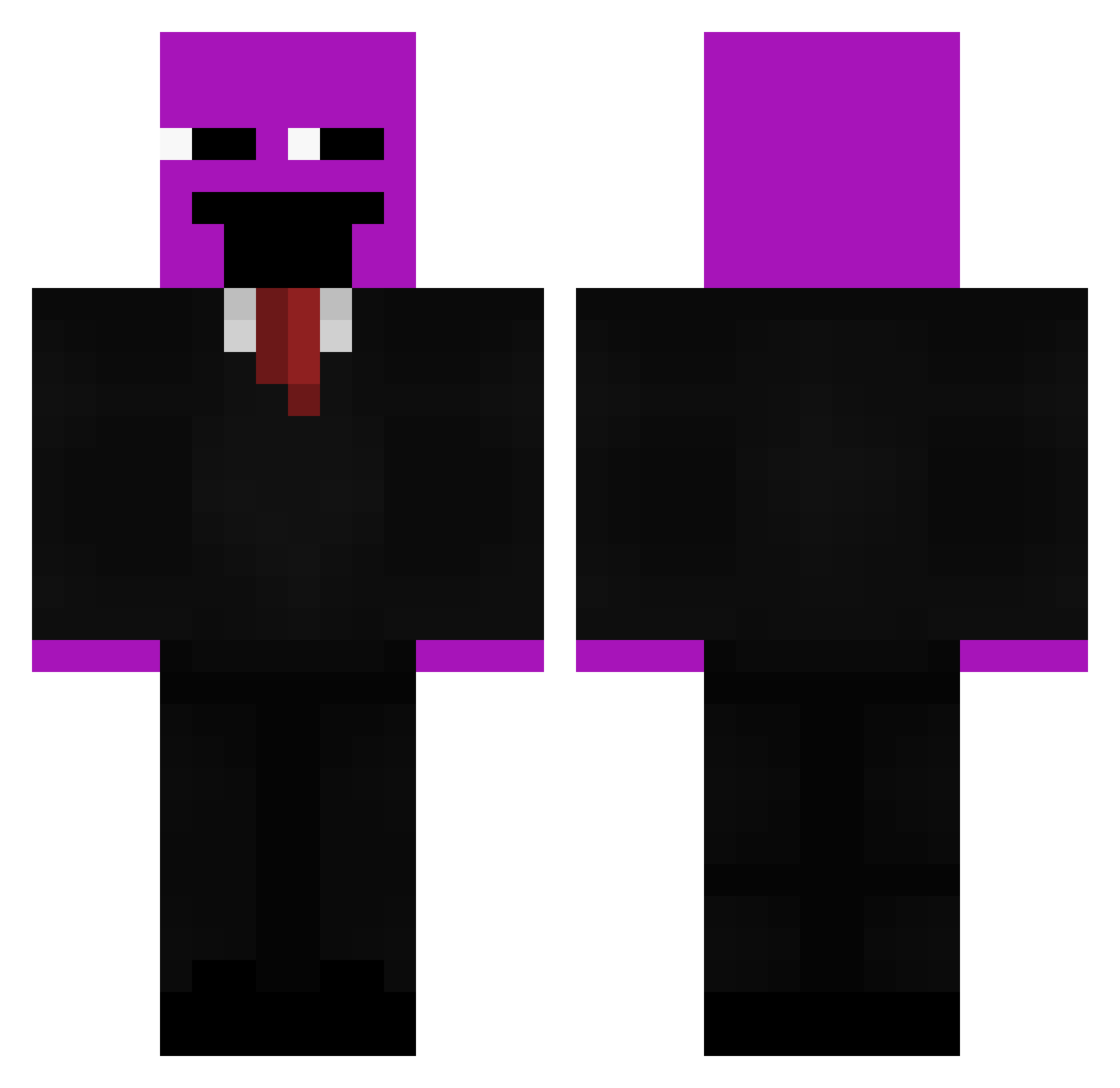 Juanchinho Minecraft skin, front and back view