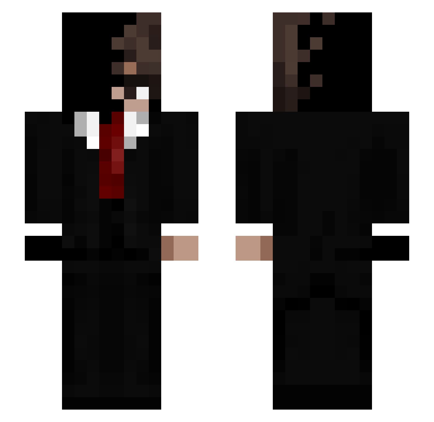 sippymc Minecraft skin, front and back view