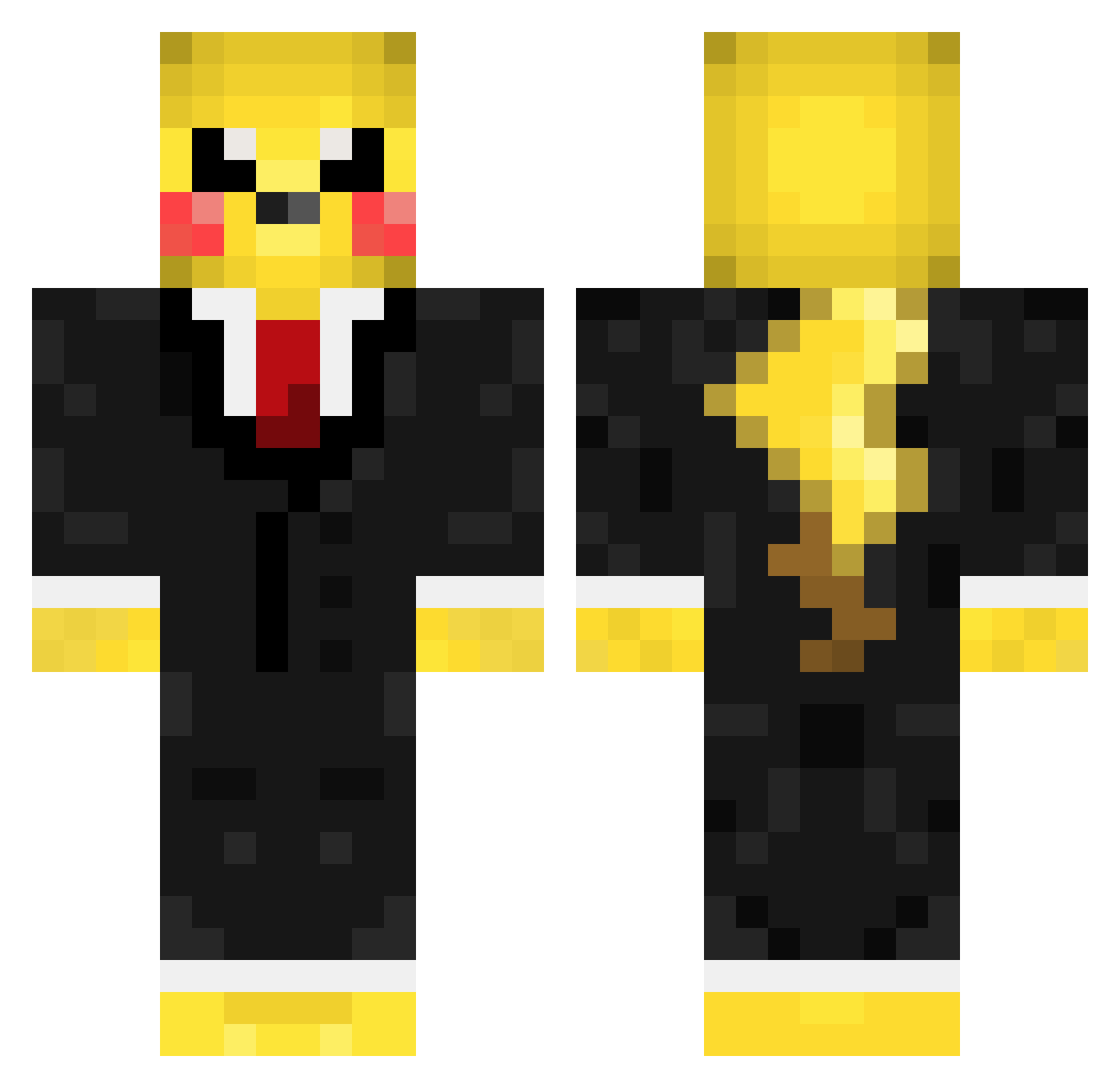bluebanana0 Minecraft skin, front and back view