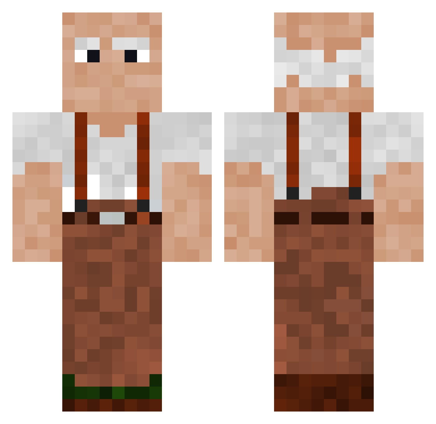 wojtekss Minecraft skin, front and back view
