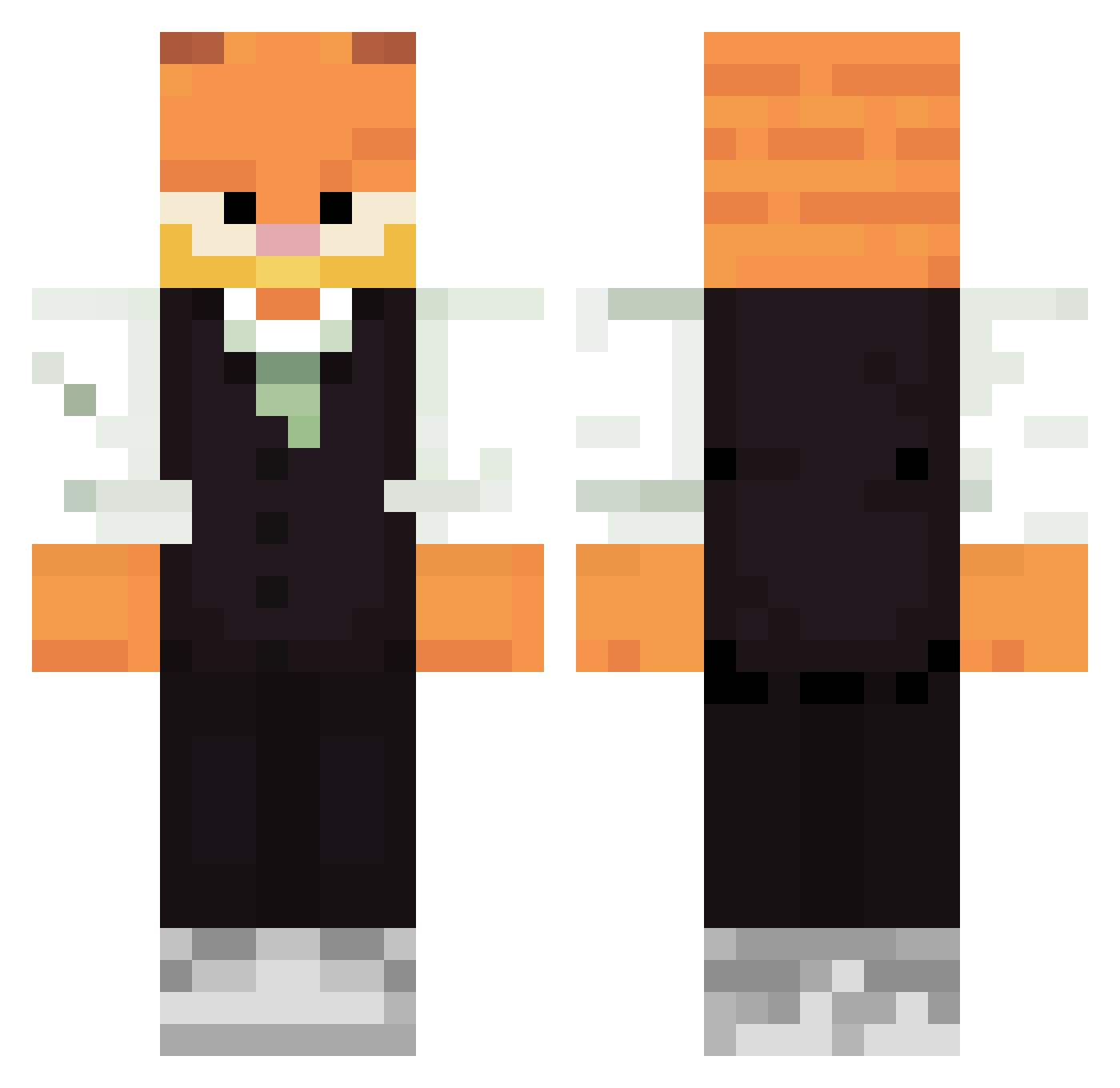 Thibault14tc Minecraft skin, front and back view