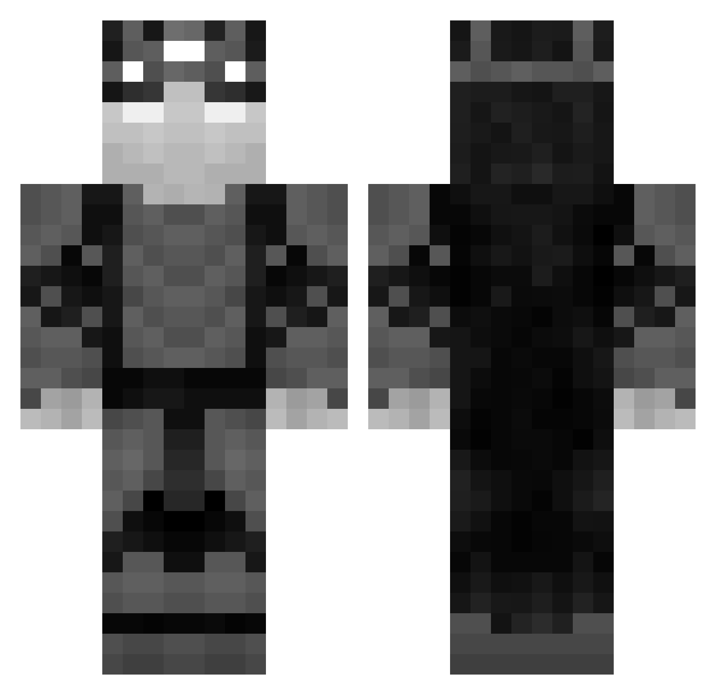 wxgo Minecraft skin, front and back view
