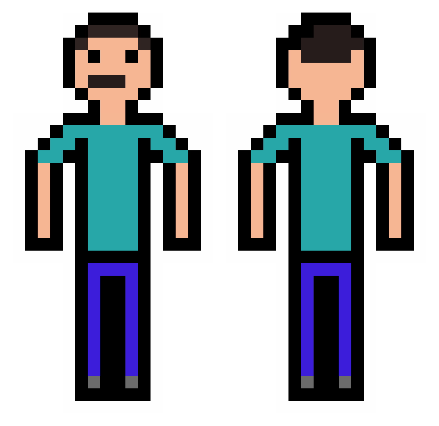 AndrZ1412 Minecraft skin, front and back view