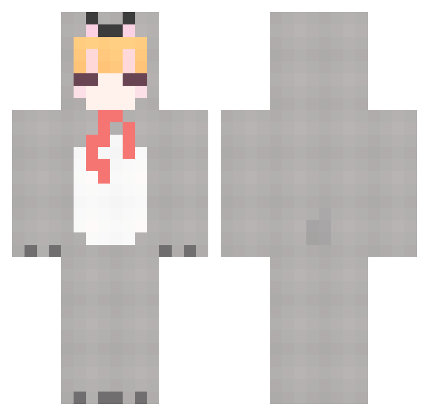 potato329 Minecraft skin, front and back view