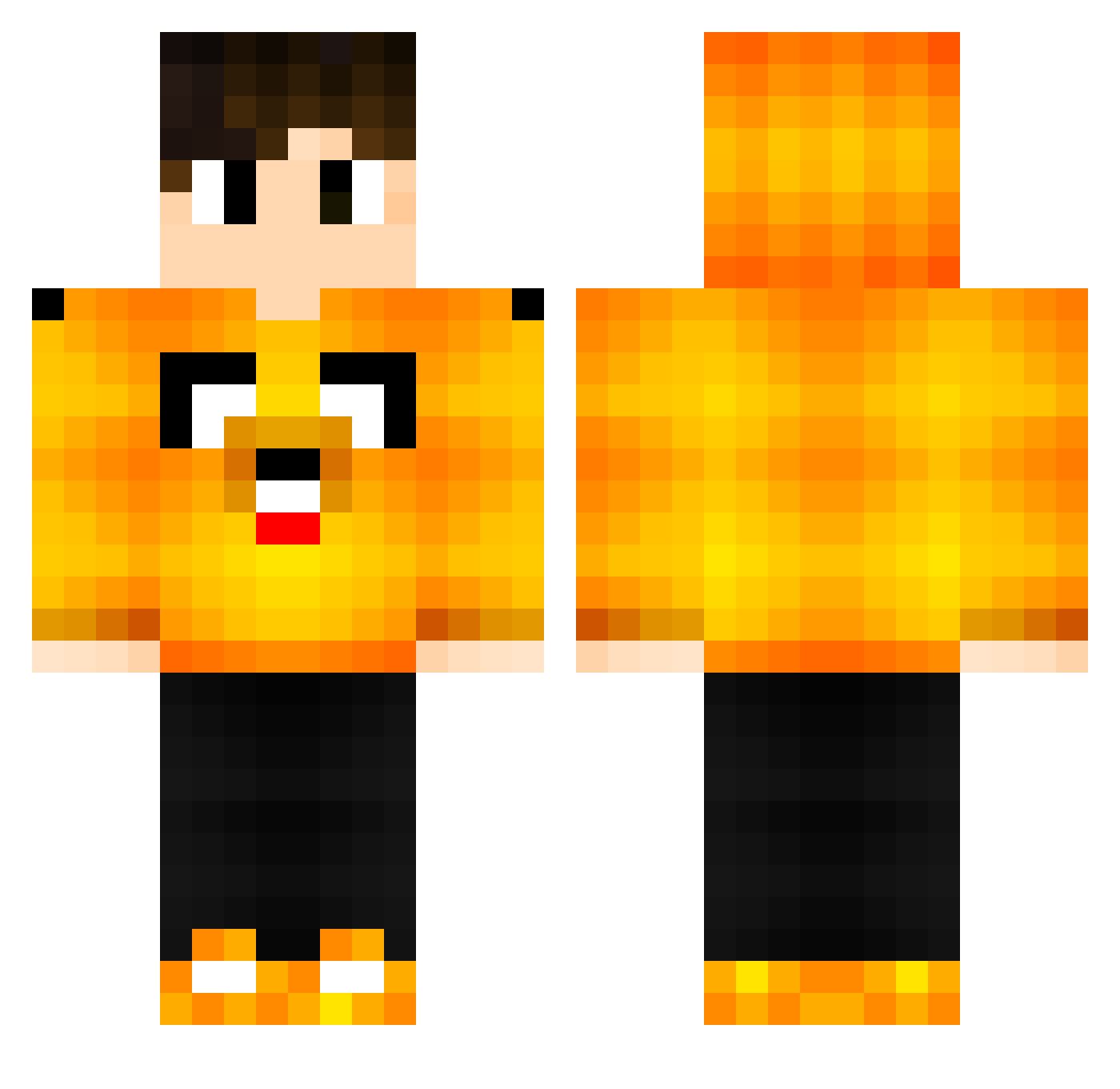 IceMelt_ Minecraft skin, front and back view