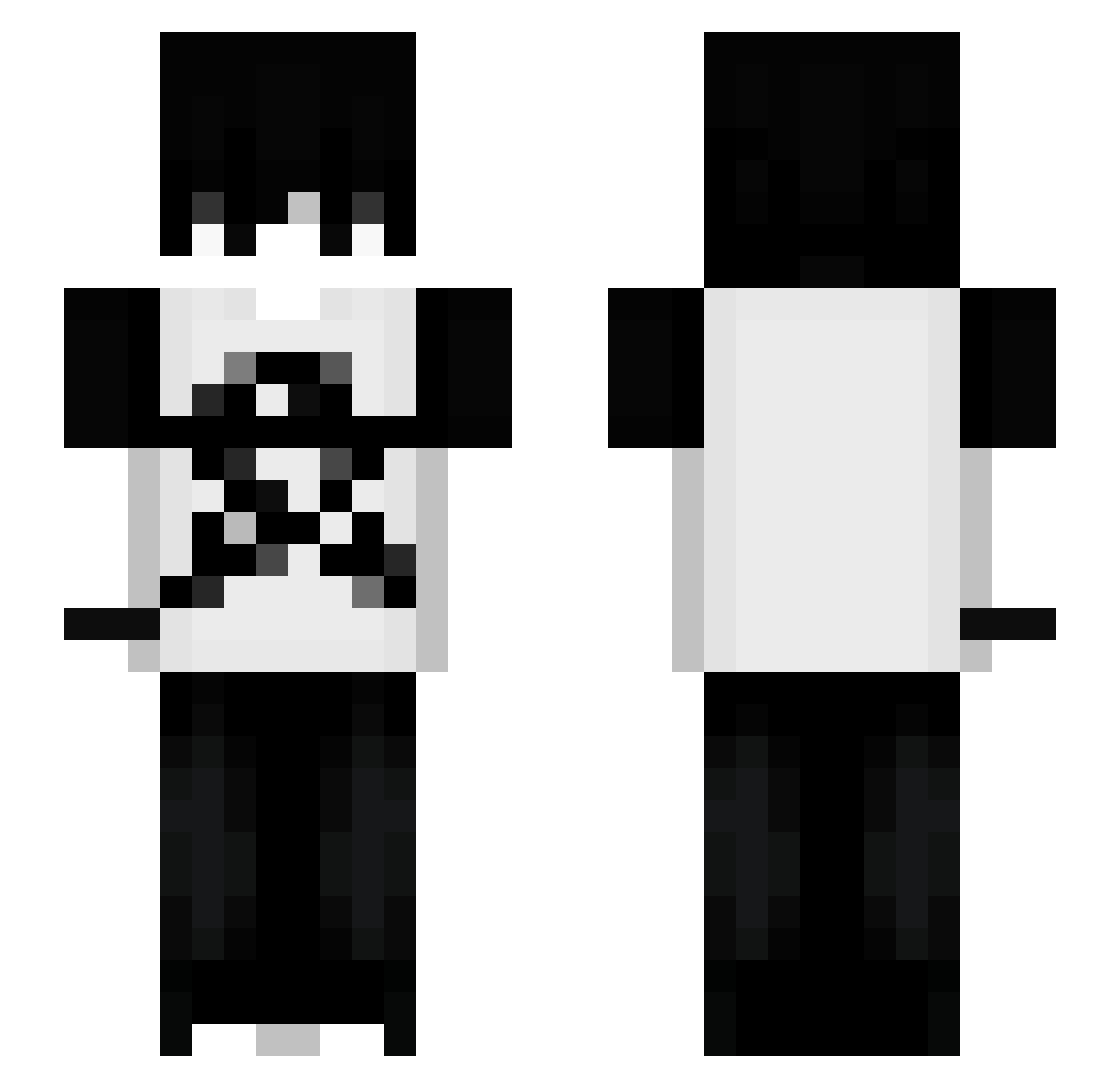 S0ULSTA Minecraft skin, front and back view