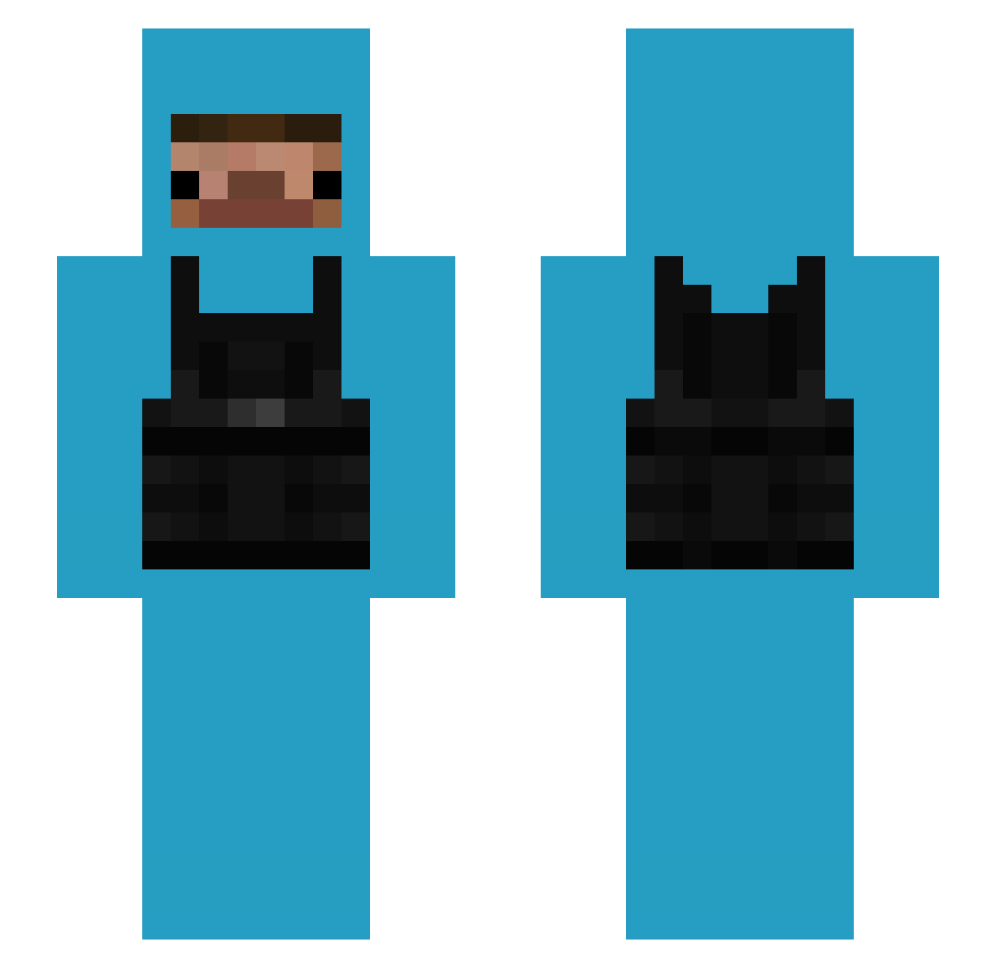 Shinro_sama Minecraft skin, front and back view