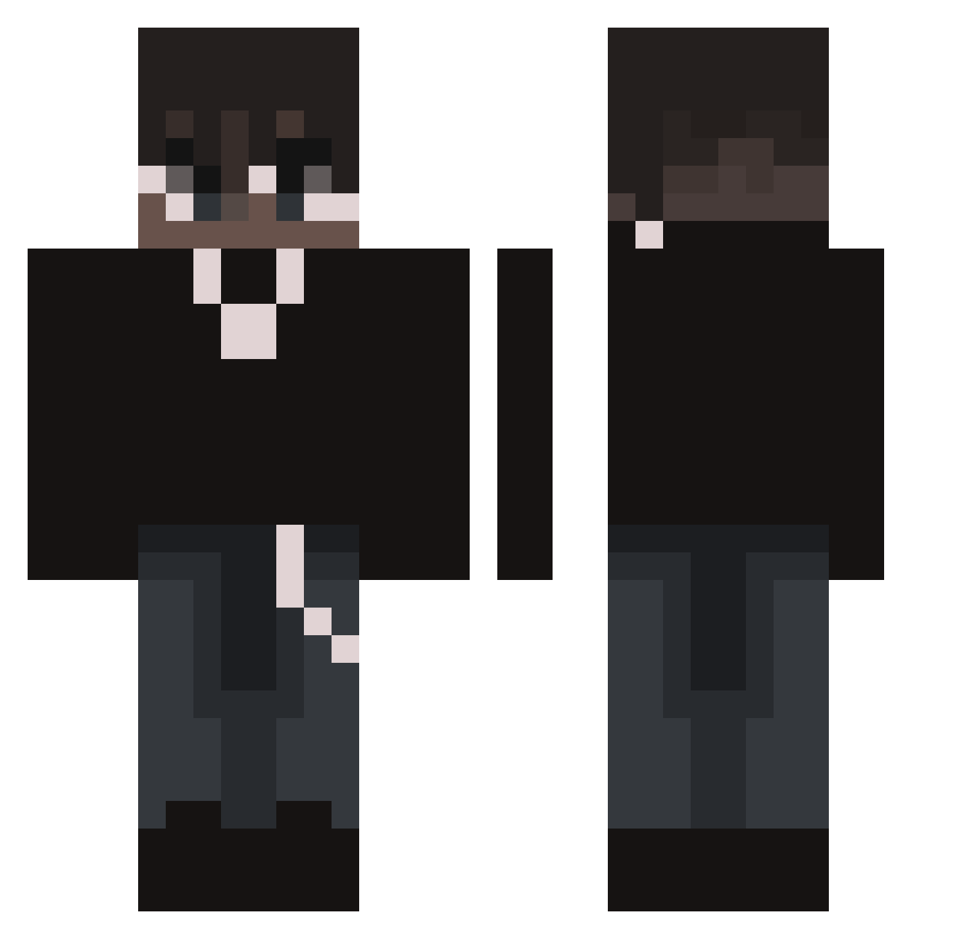 SpecXtify Minecraft skin, front and back view