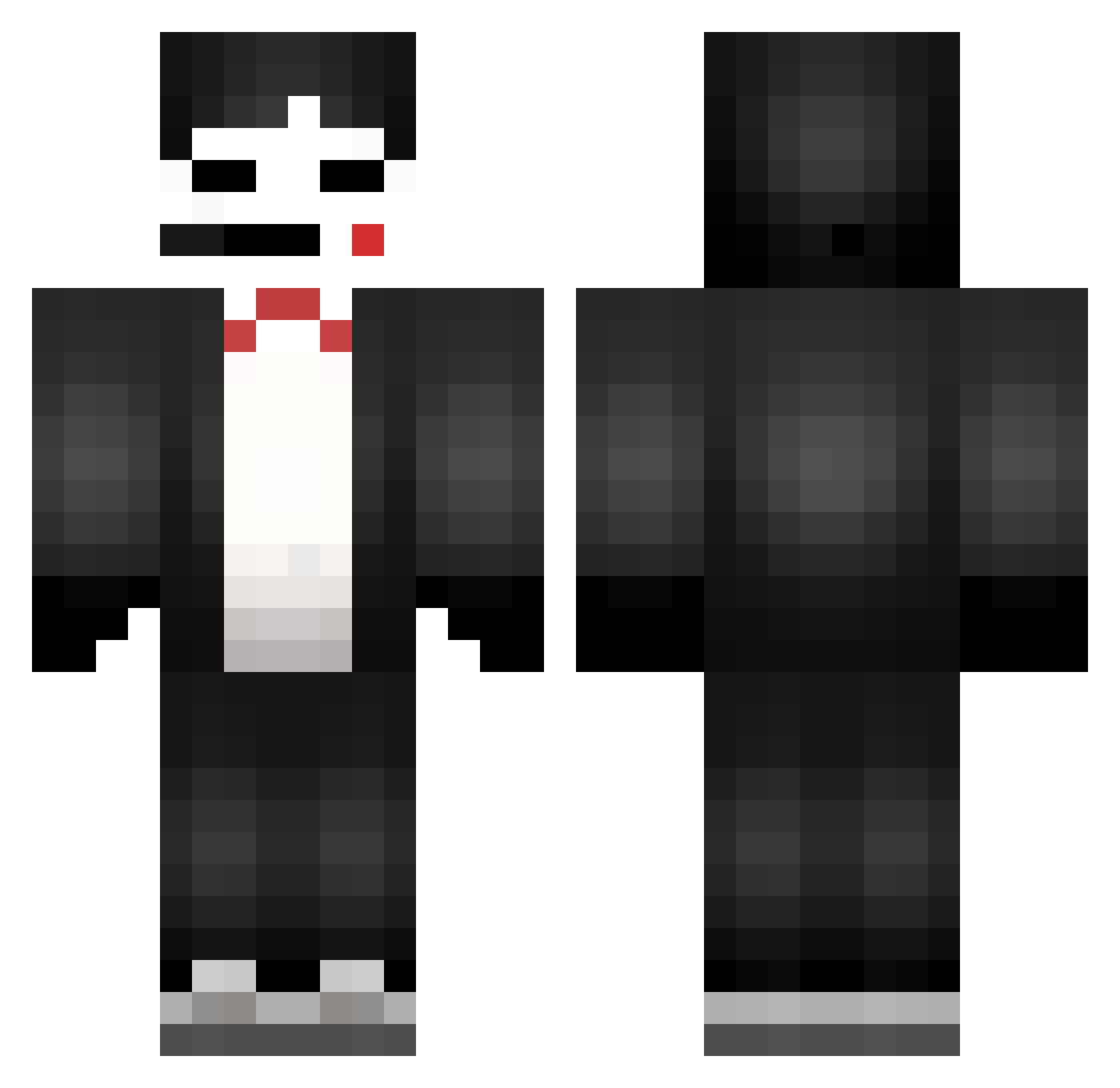 jactura Minecraft skin, front and back view