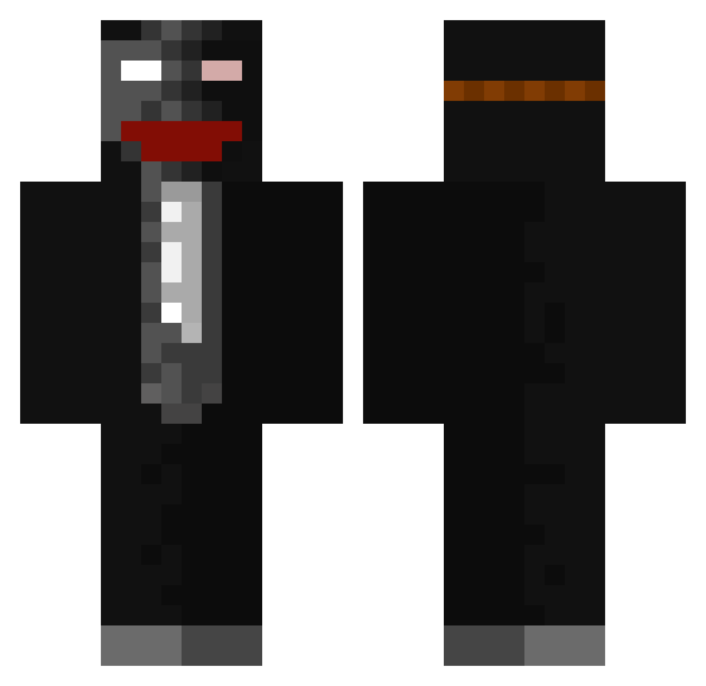 Qzi1 Minecraft skin, front and back view