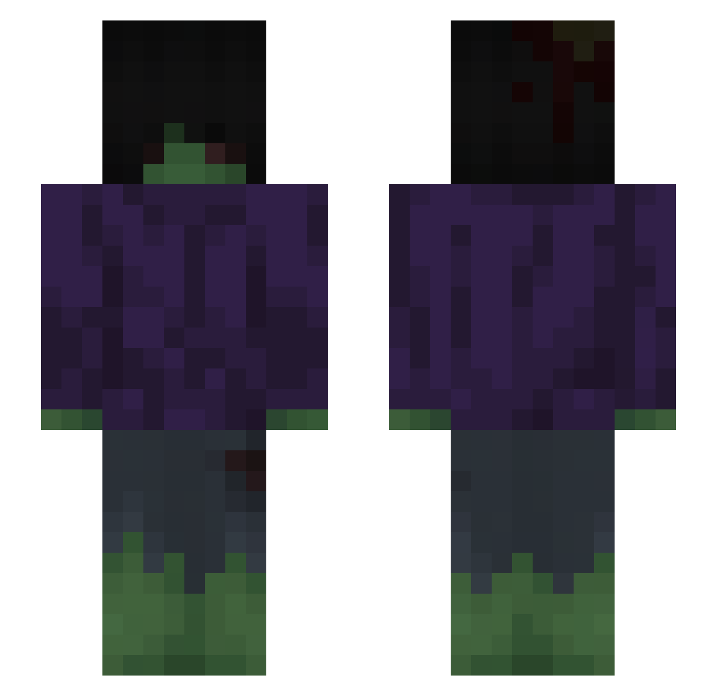 HowYoouDooin Minecraft skin, front and back view