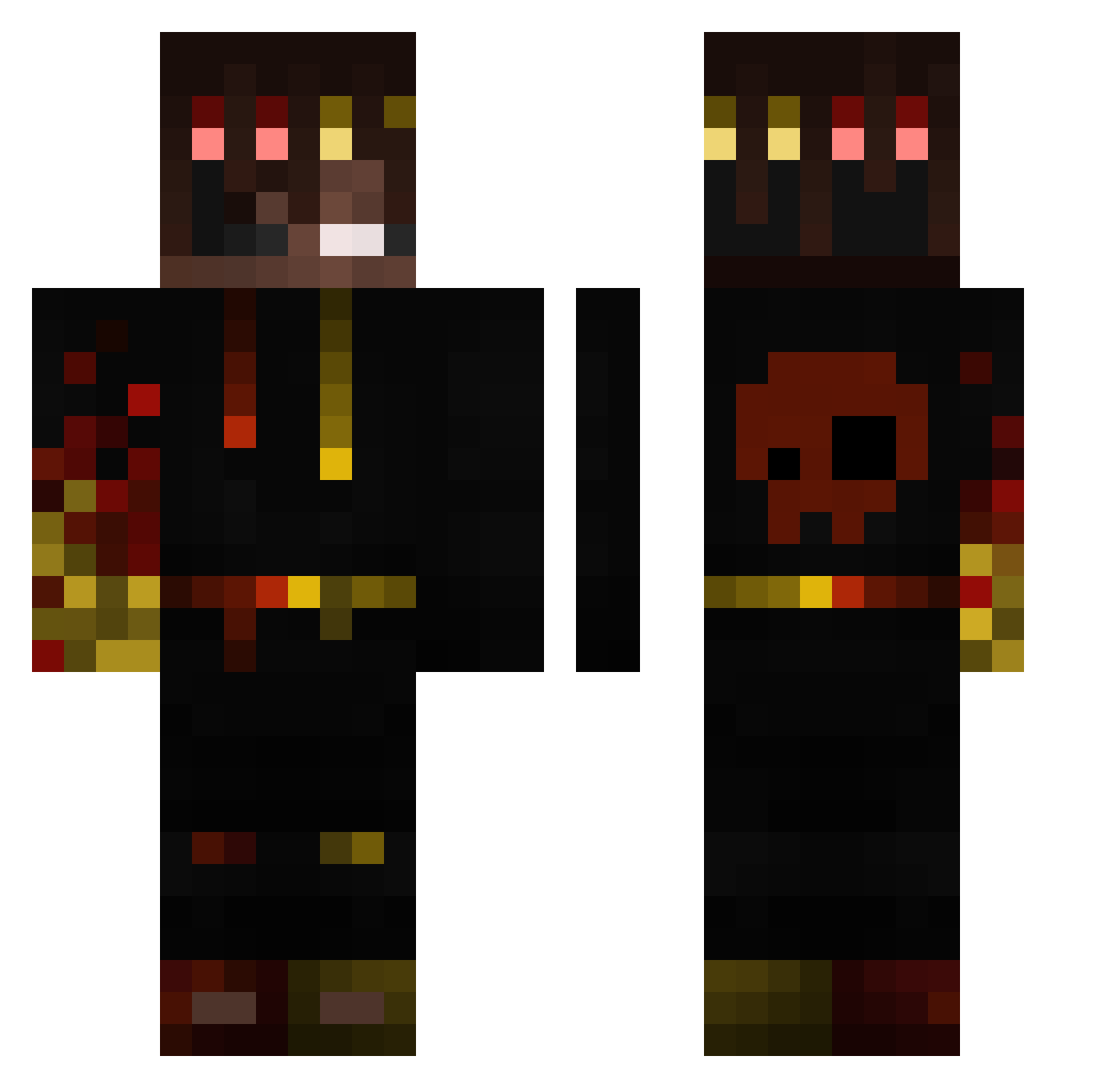 Coollocke2009 Minecraft skin, front and back view
