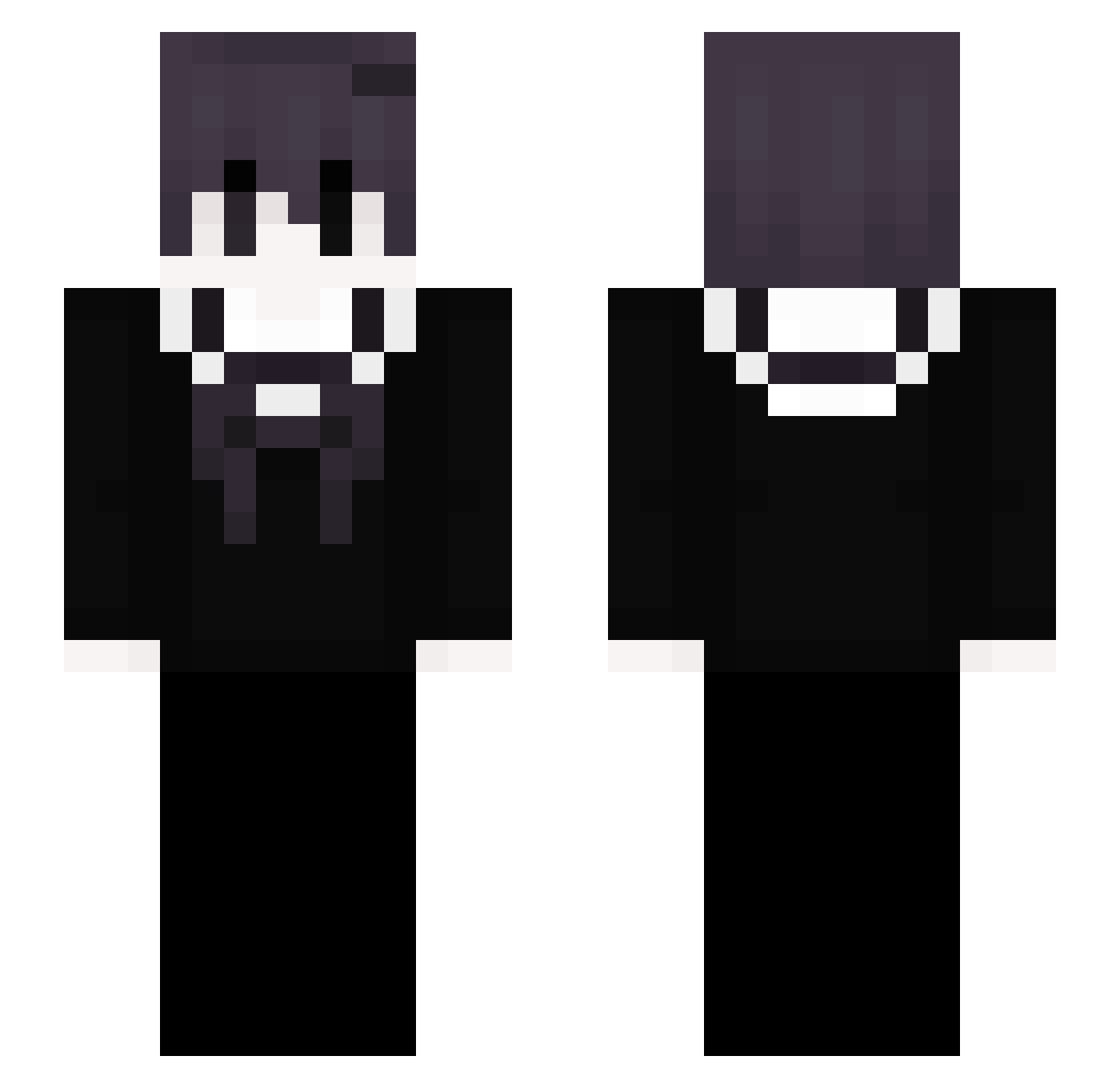 crocsir Minecraft skin, front and back view