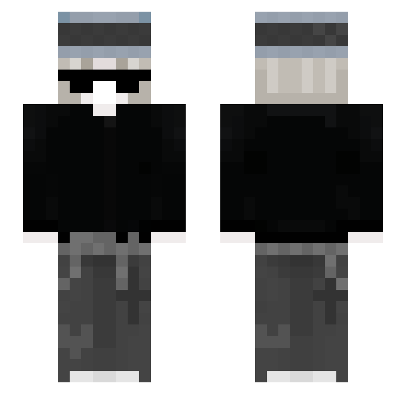 Minecrafter6050 Minecraft skin, front and back view