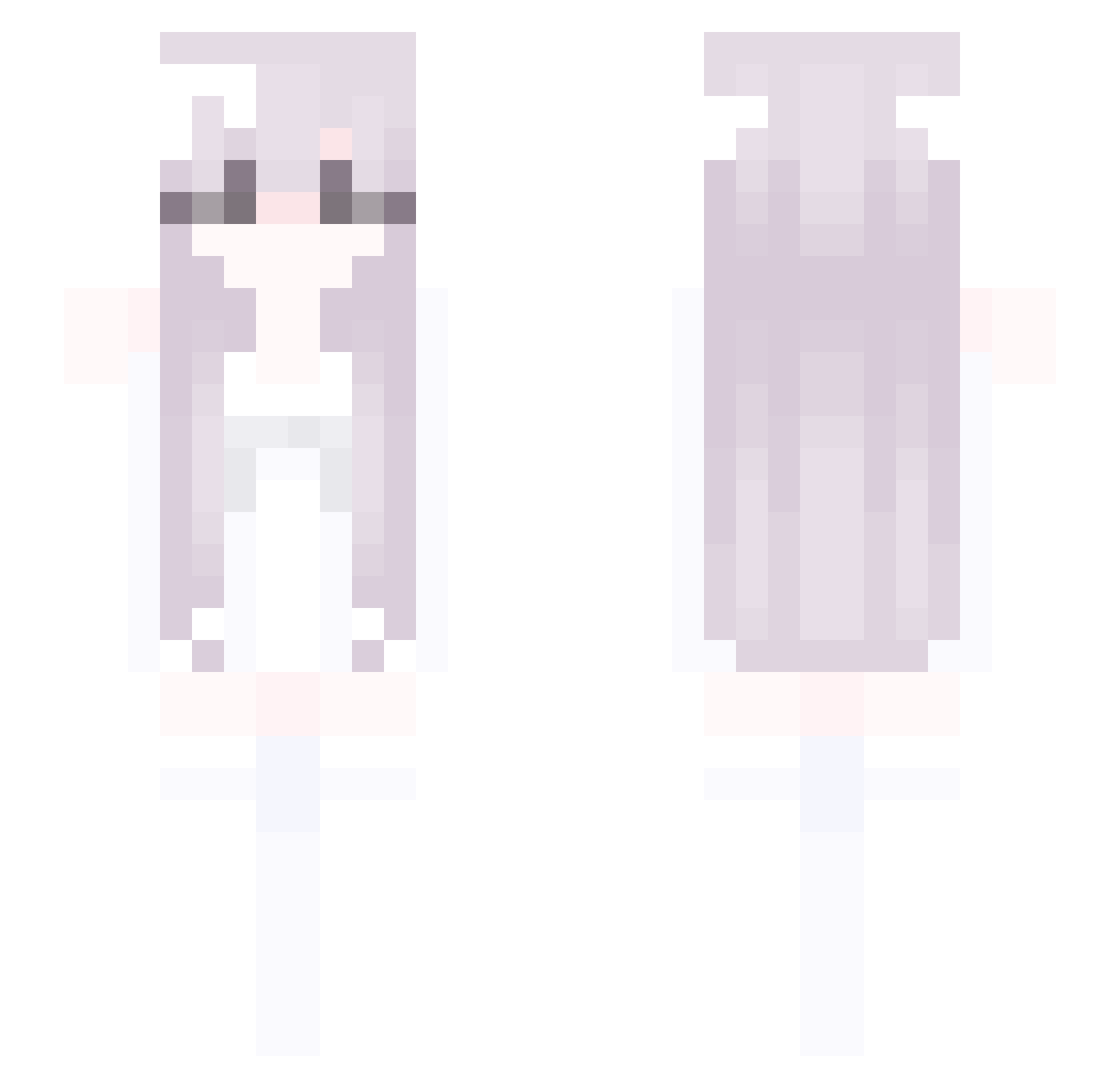 wiesulis Minecraft skin, front and back view