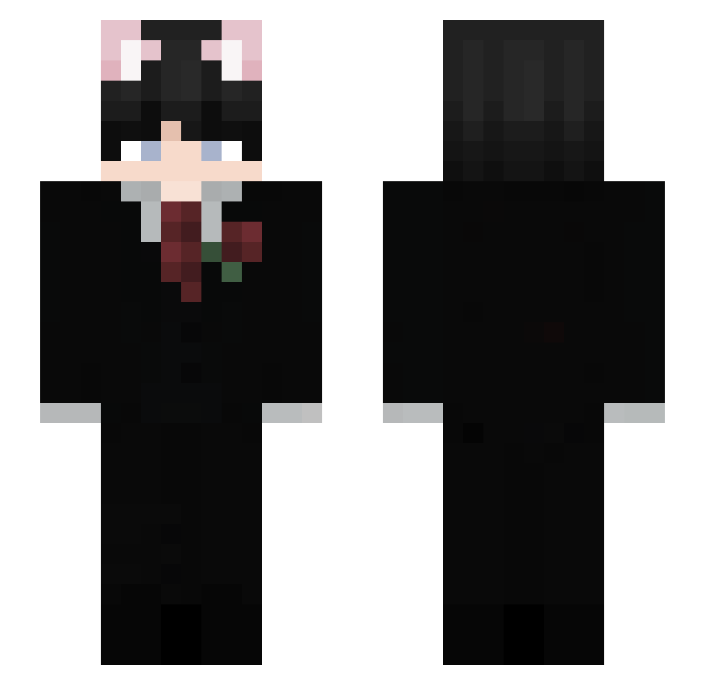 n3oqik Minecraft skin, front and back view