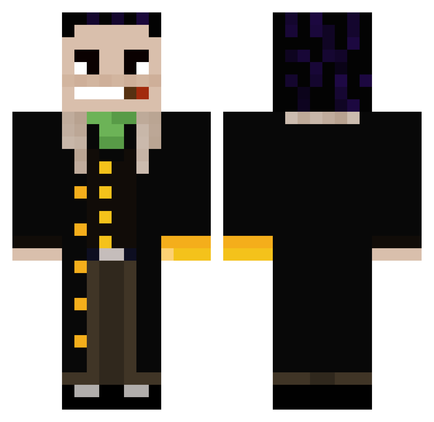 Ligtheer Minecraft skin, front and back view