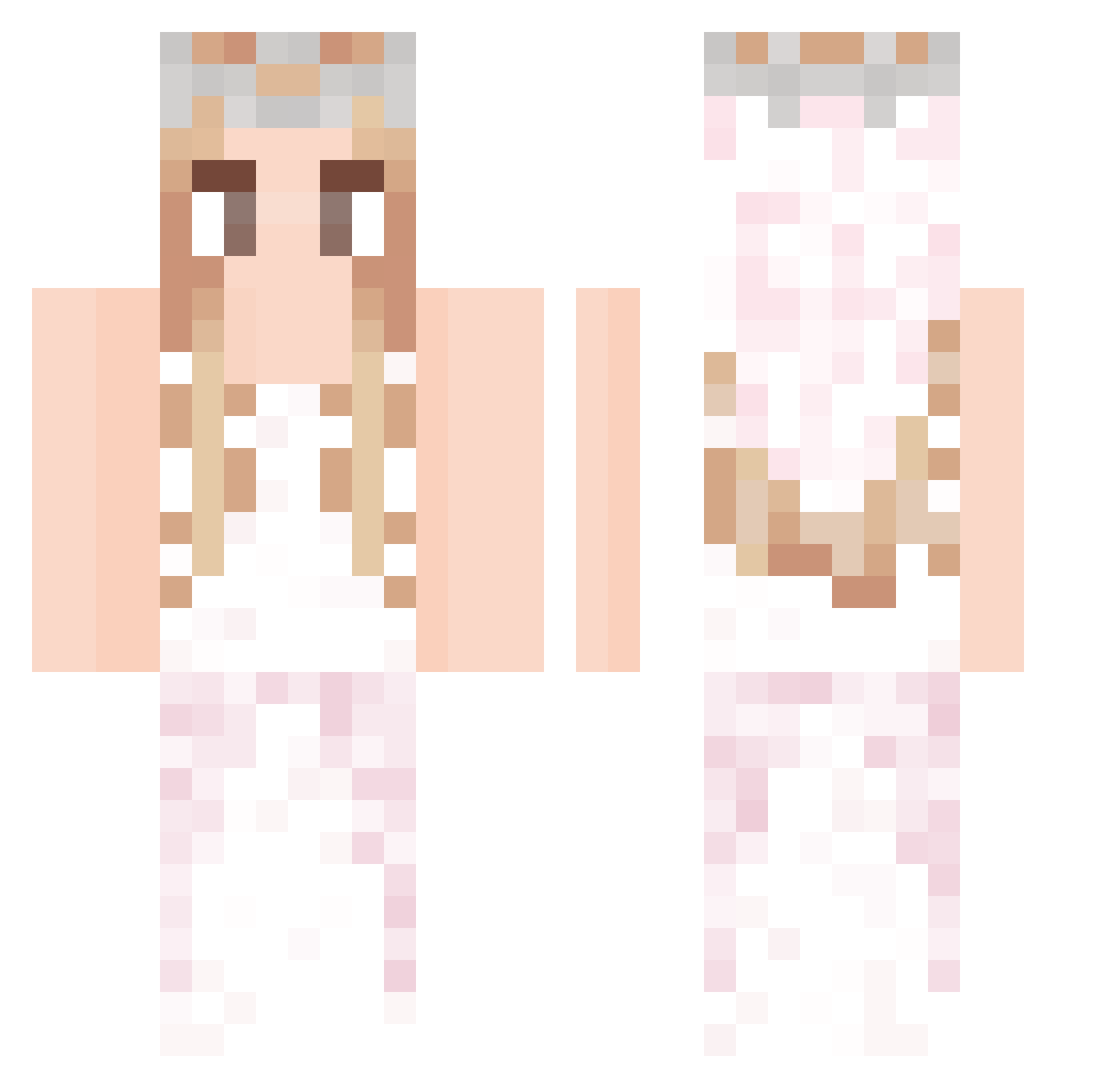 poppi57 Minecraft skin, front and back view